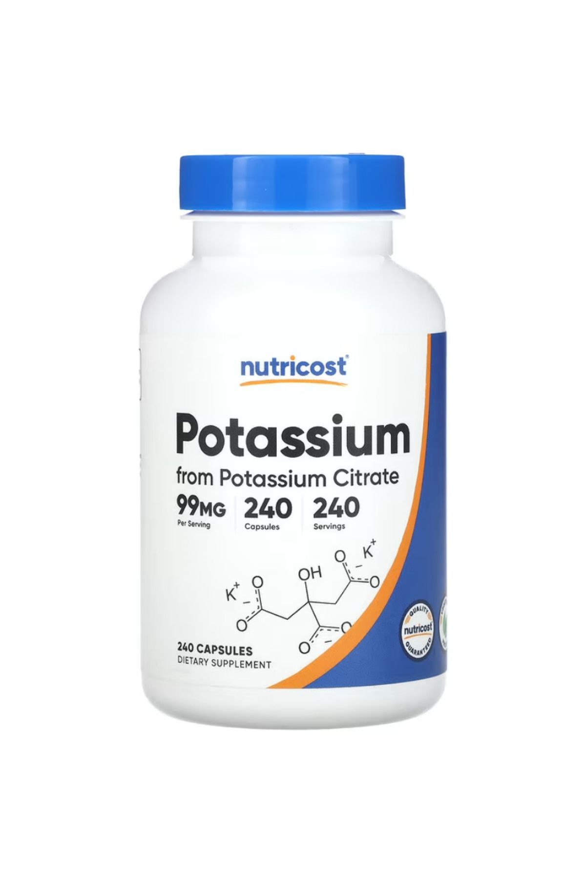 Nutricost , Potassiumm, 99 mg, 240 Capsules