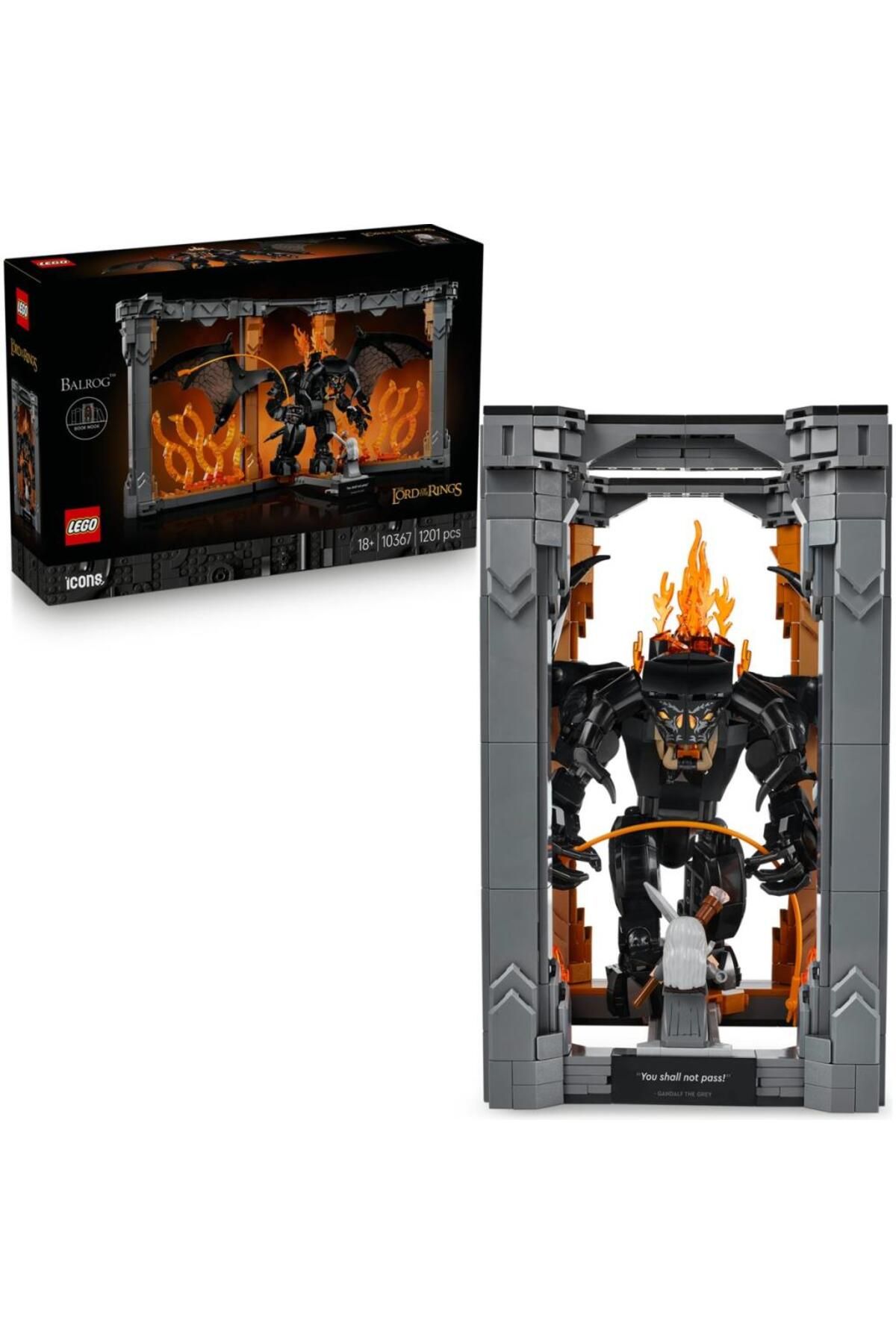 LEGO-®    Icons Lord of the Rings: Balrog Bookshelf Decor 10367 -18+ Decorative Building Set (1201P) 1