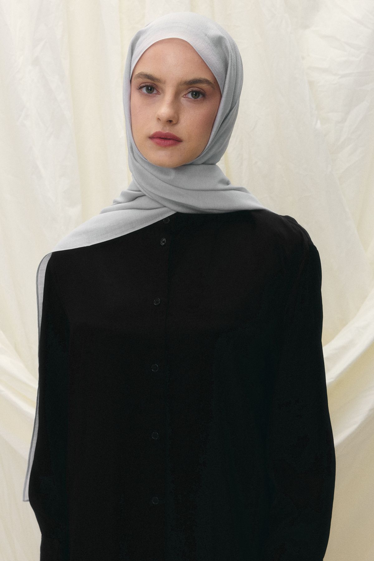 FENZA SCARF PARİS İPEĞİ KOYU GRİ RENK PAMUKLU ŞAL