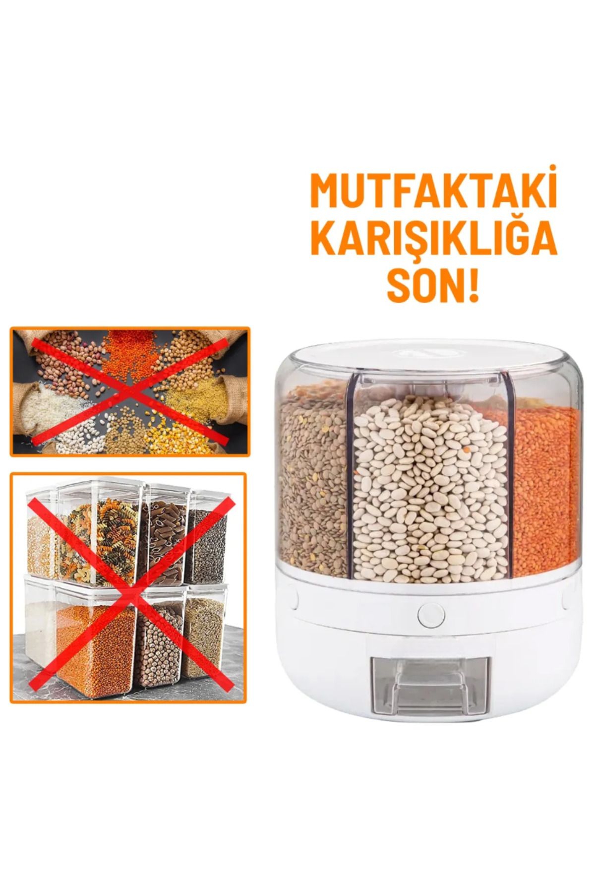 Vezir Aksesuar-360 °   Rotatable 6 Compartment Airtight Pulse Organizer – Practical and Stylish Storage Solution! 3