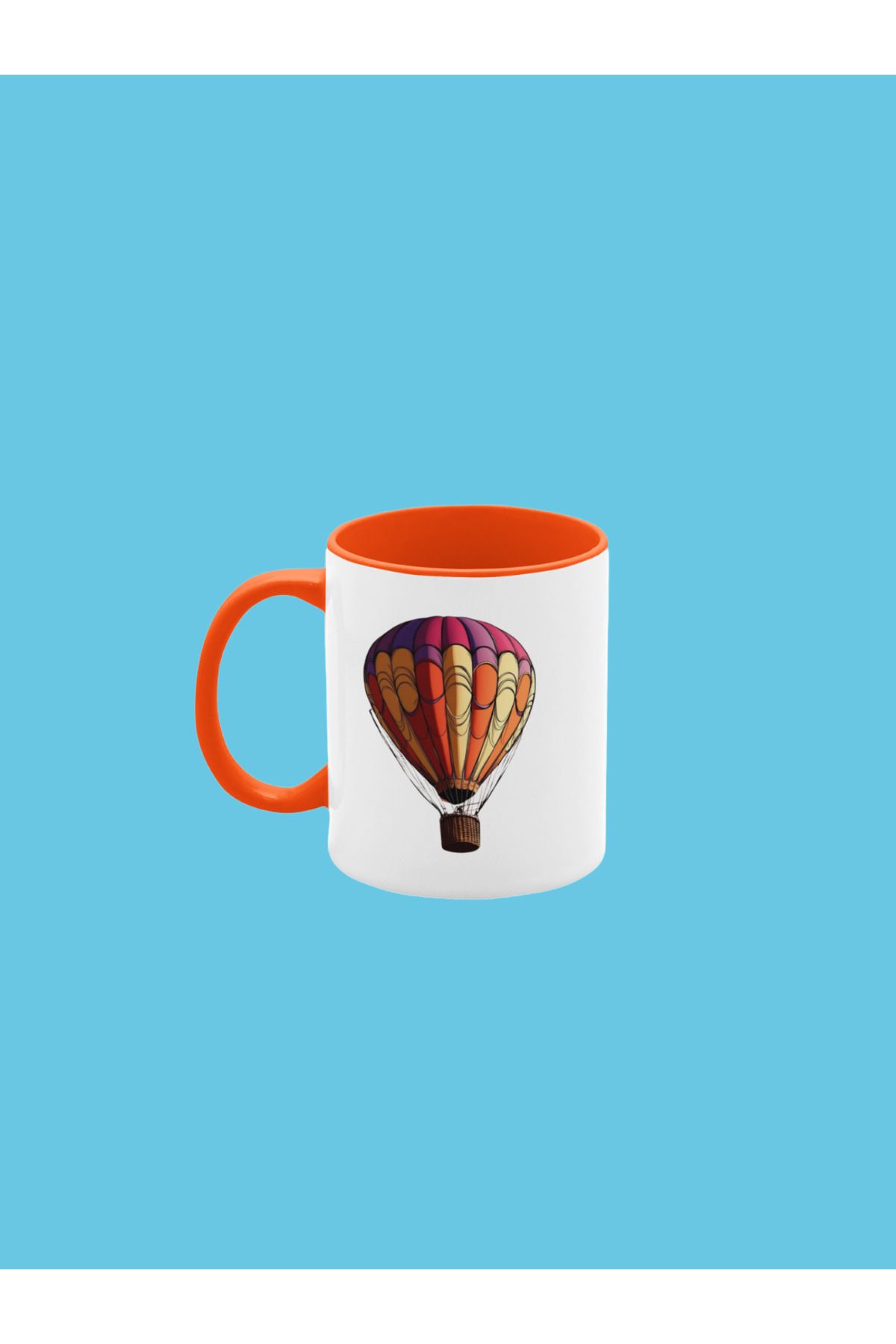 Crocodile Design Studio Balon Baskılı Hediyelik Porselen/Seramik Çay Kahve Kupa Bardak