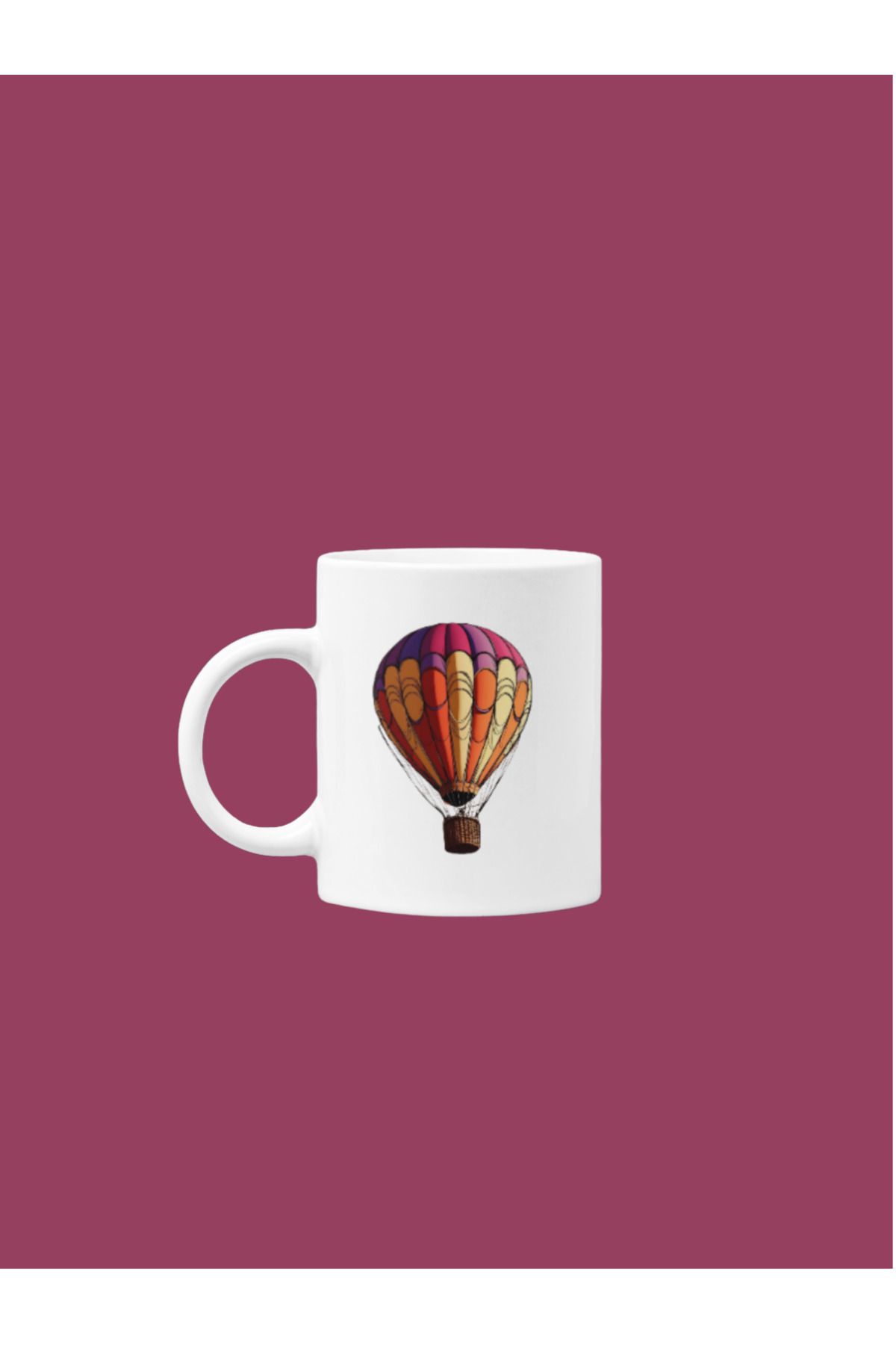 Crocodile Design Studio Balon Baskılı Hediyelik Porselen/Seramik Çay Kahve Kupa Bardak