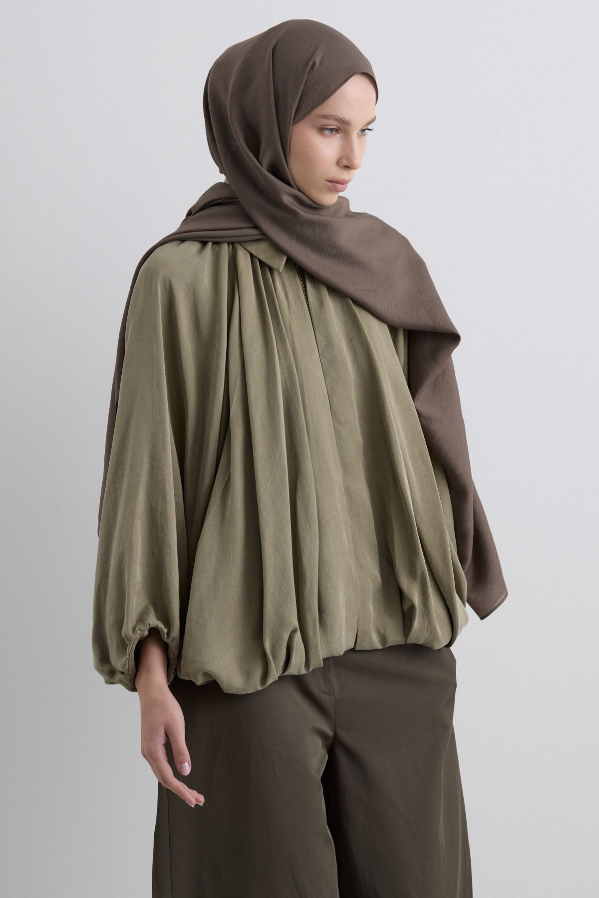 FENZA SCARF PARİS İPEĞİ TOPRAK RENK PAMUKLU ŞAL