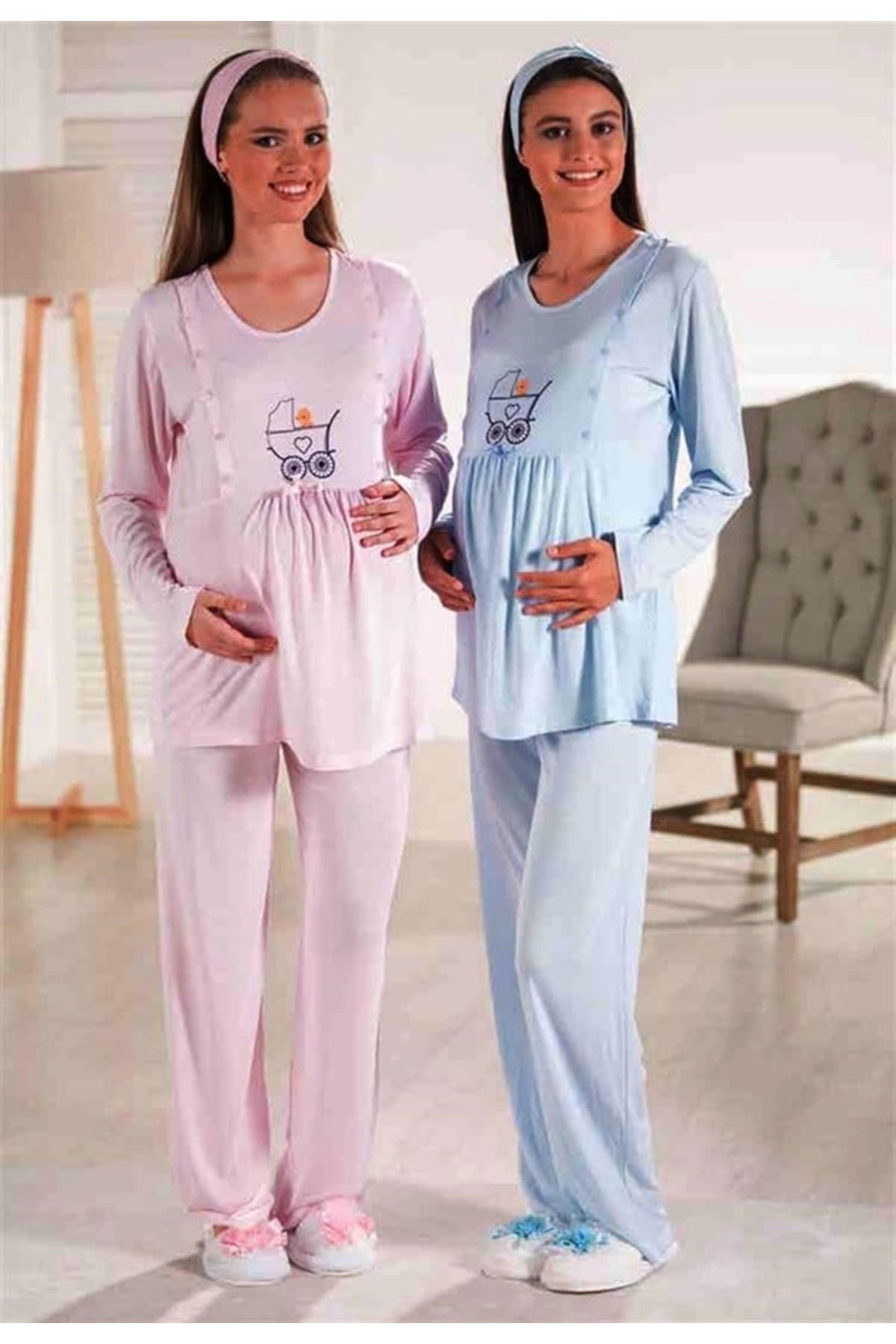 ALFA AKSESUAR 03 Estiva Micro Viscon Lohusa Pijama Takımı 17374