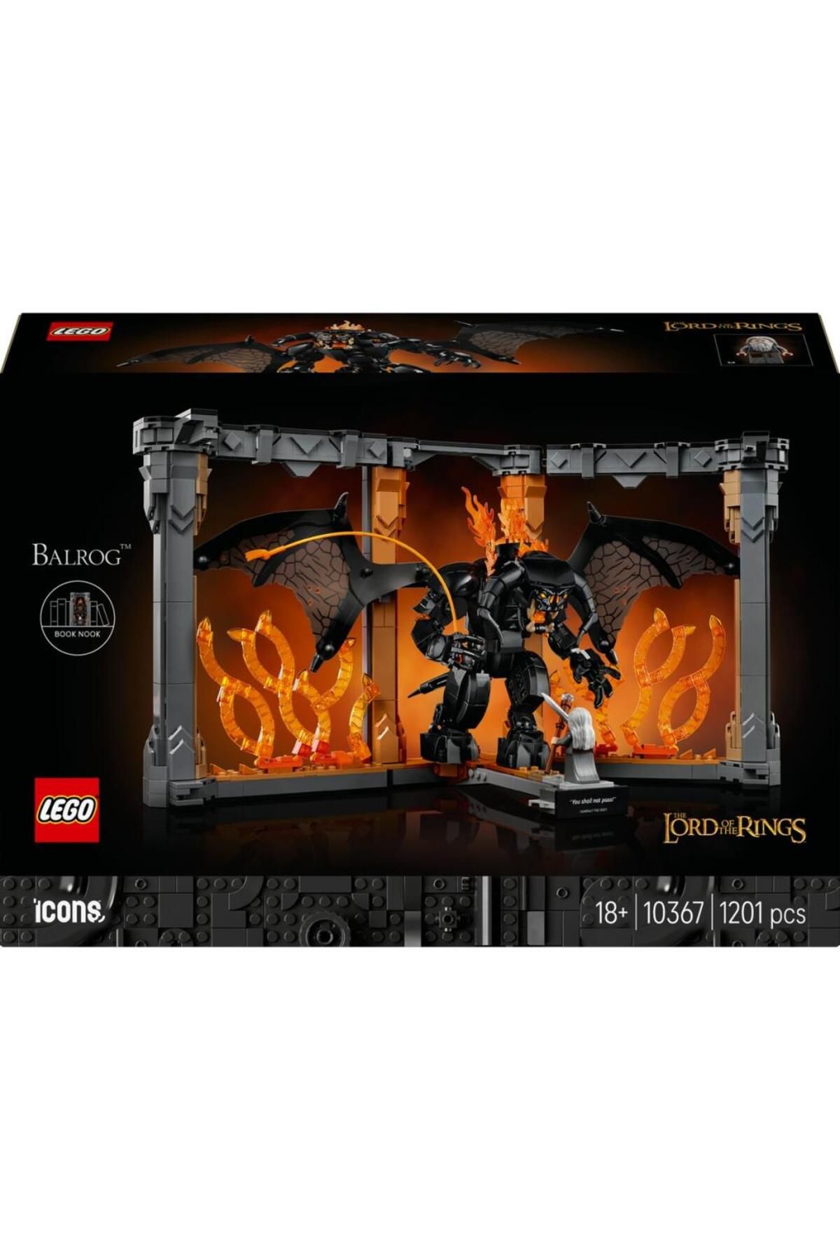 LEGO-®    Icons Lord of the Rings: Balrog Bookshelf Decor 10367 -18+ Decorative Building Set (1201P) 4