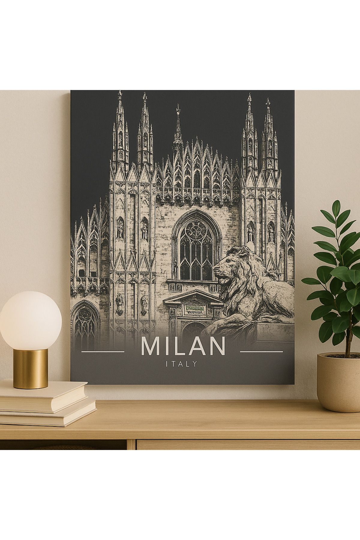 BGV HOME Milan Duomo Çizim Kanvas Tablo