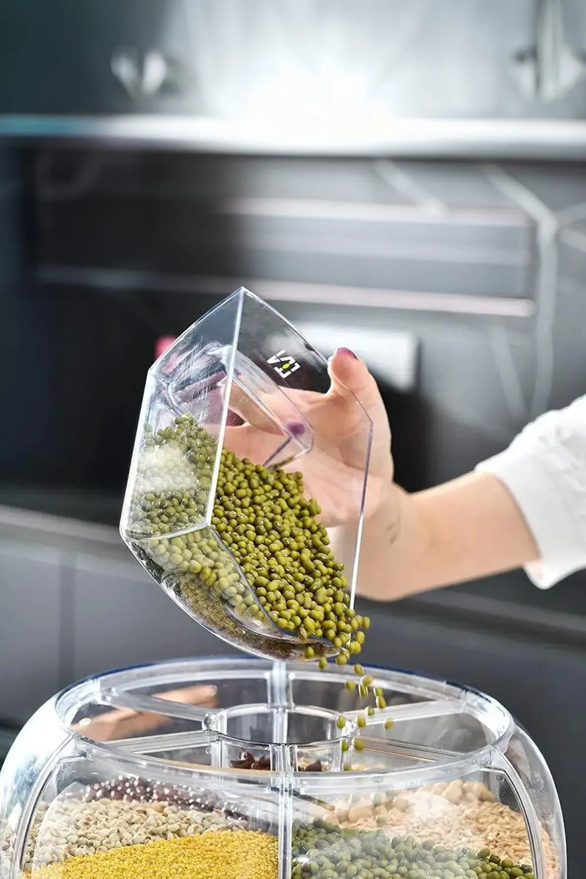 Vezir Aksesuar-360 °   Rotatable 6 Compartment Airtight Pulse Organizer – Practical and Stylish Storage Solution! 5