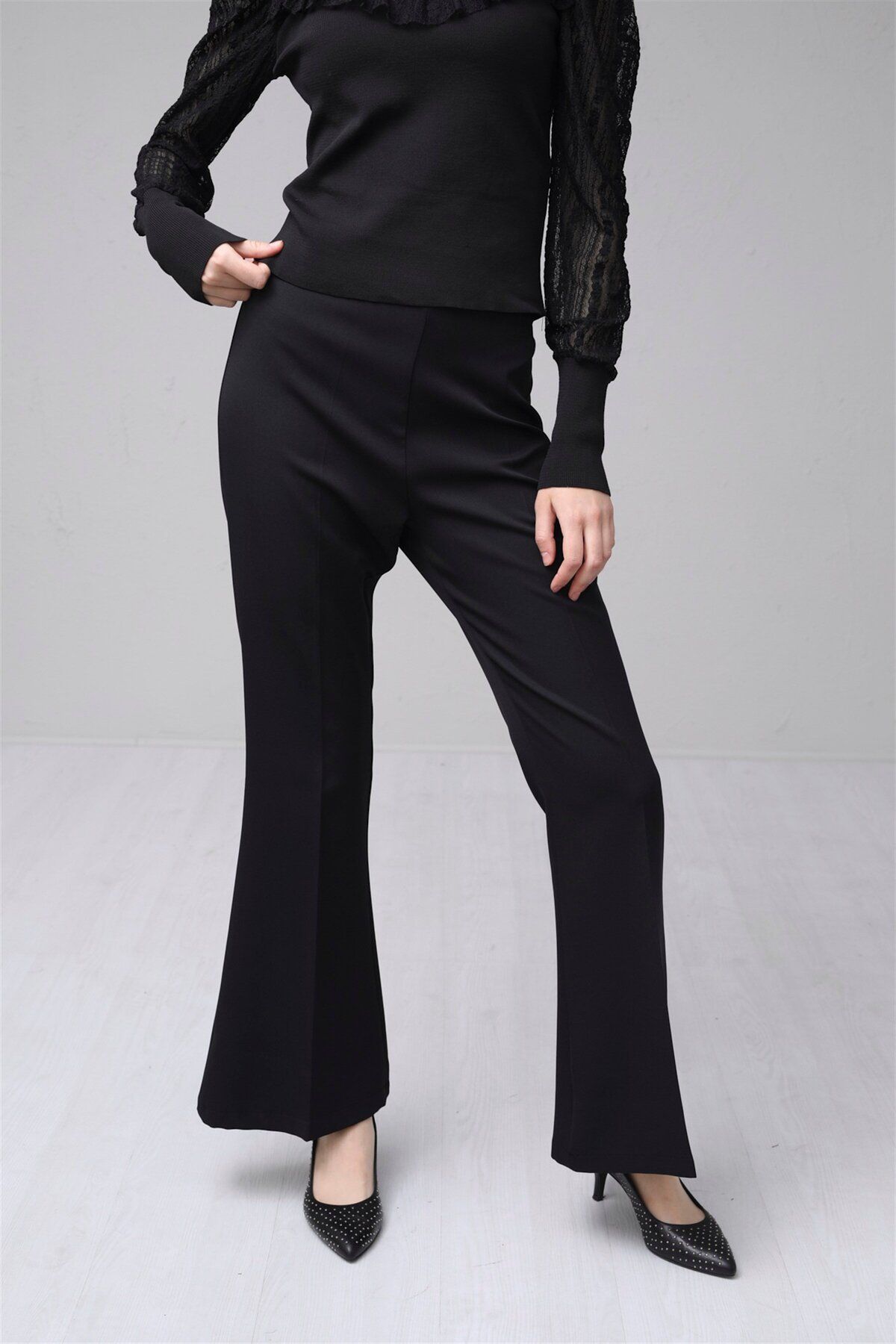 Moodbasic İSPANYOL PAÇA KREP PANTOLON