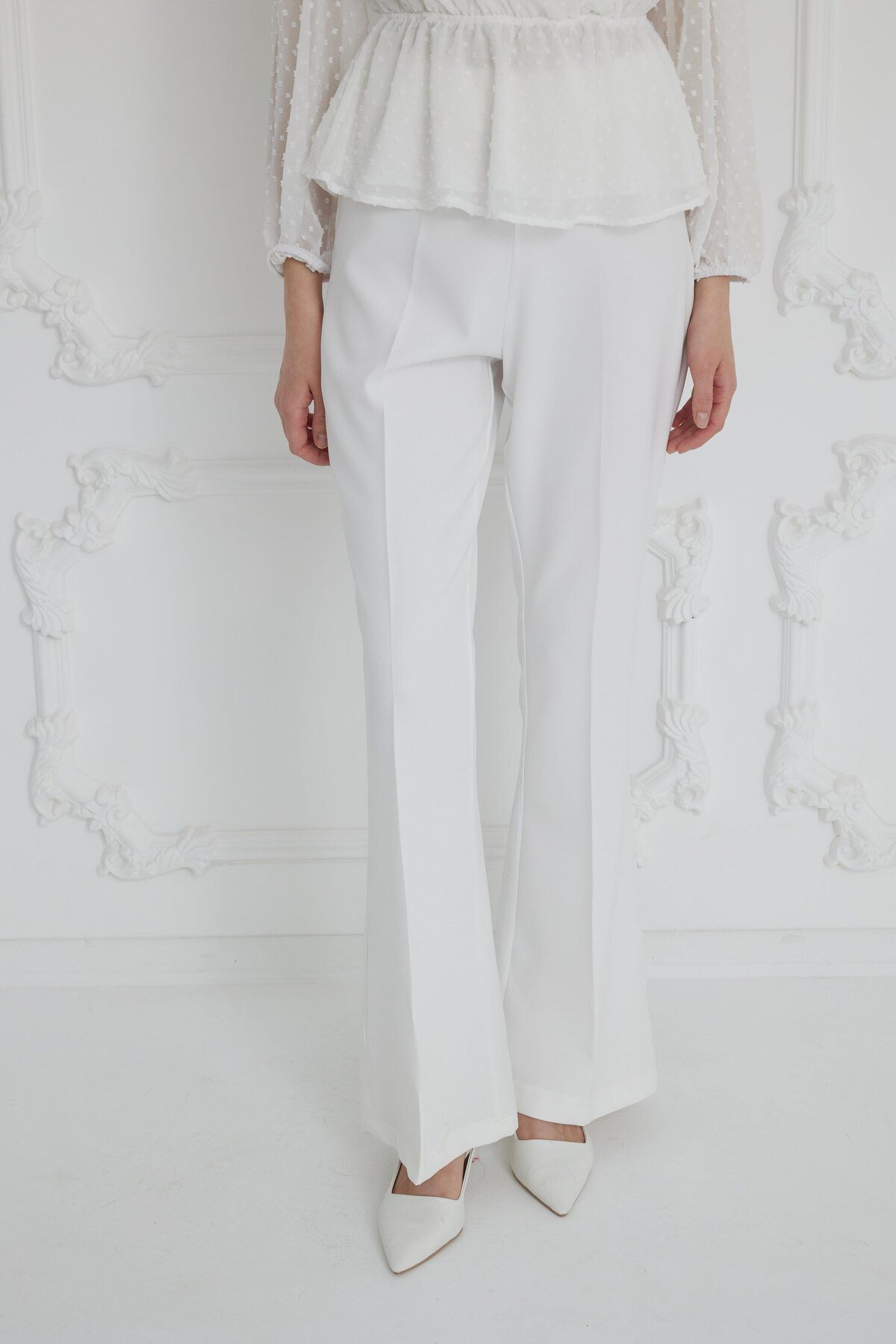 Moodbasic İSPANYOL PAÇA KREP PANTOLON
