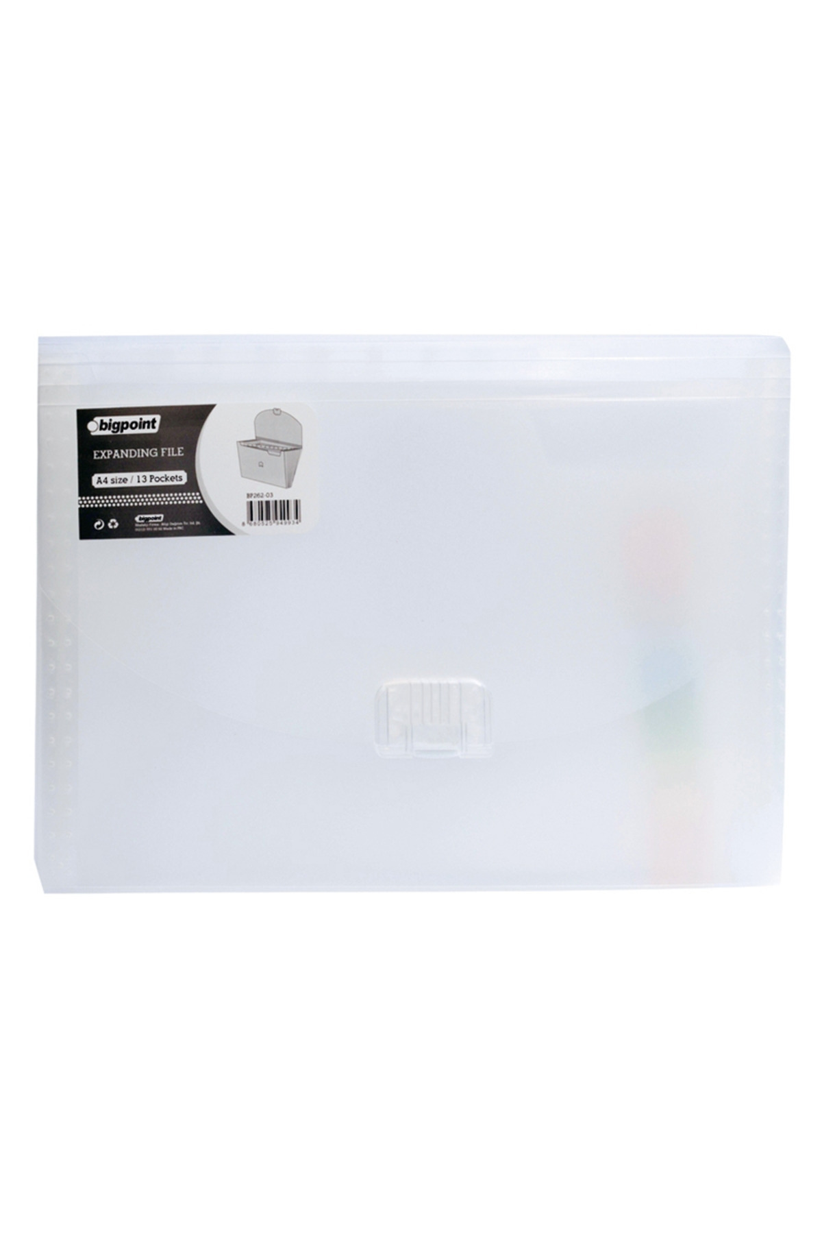 Bigpoint-Bp262-03 Bellows File 13 Pockets Transparent with Lock 1