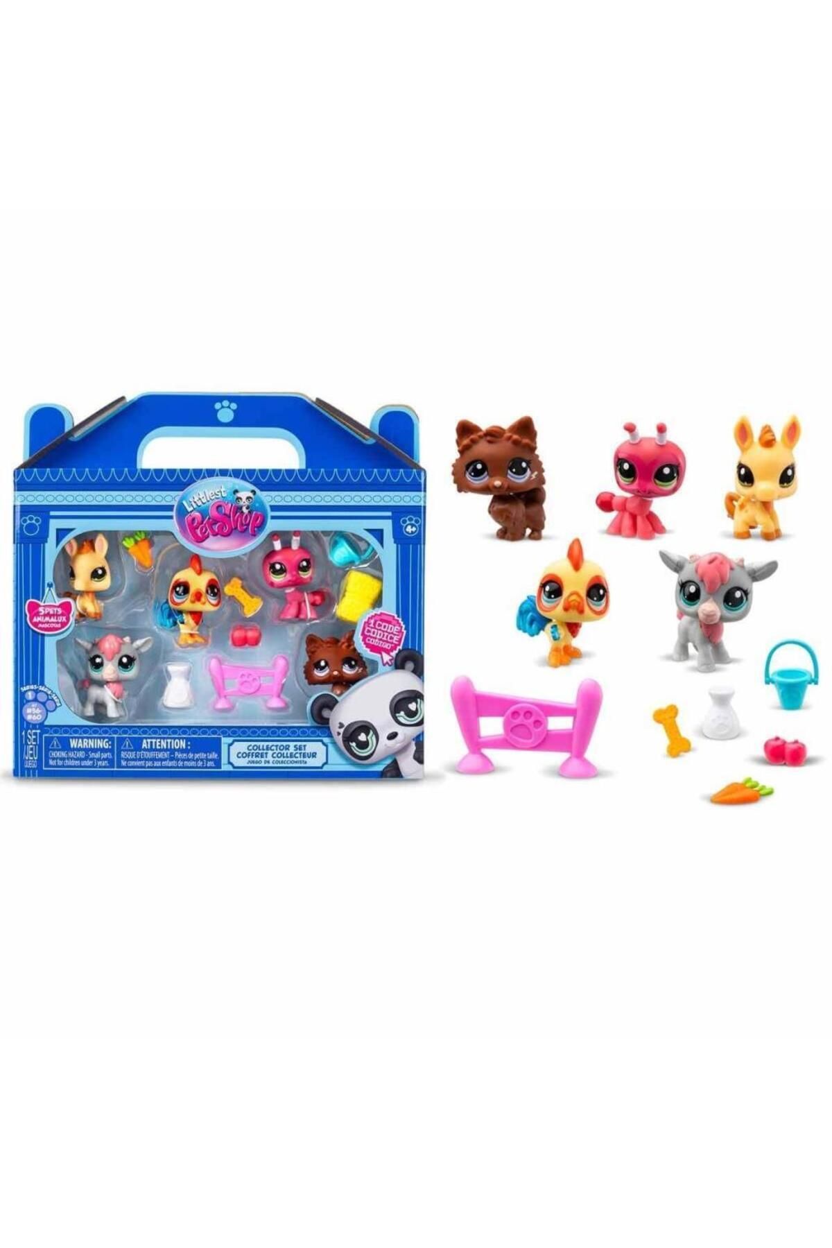BLACK SPACE Nessiworld 1005103 Littlest Pet Shop Minişler 5'li Figür Seti S1 Çiftlik Temalı -Sunman