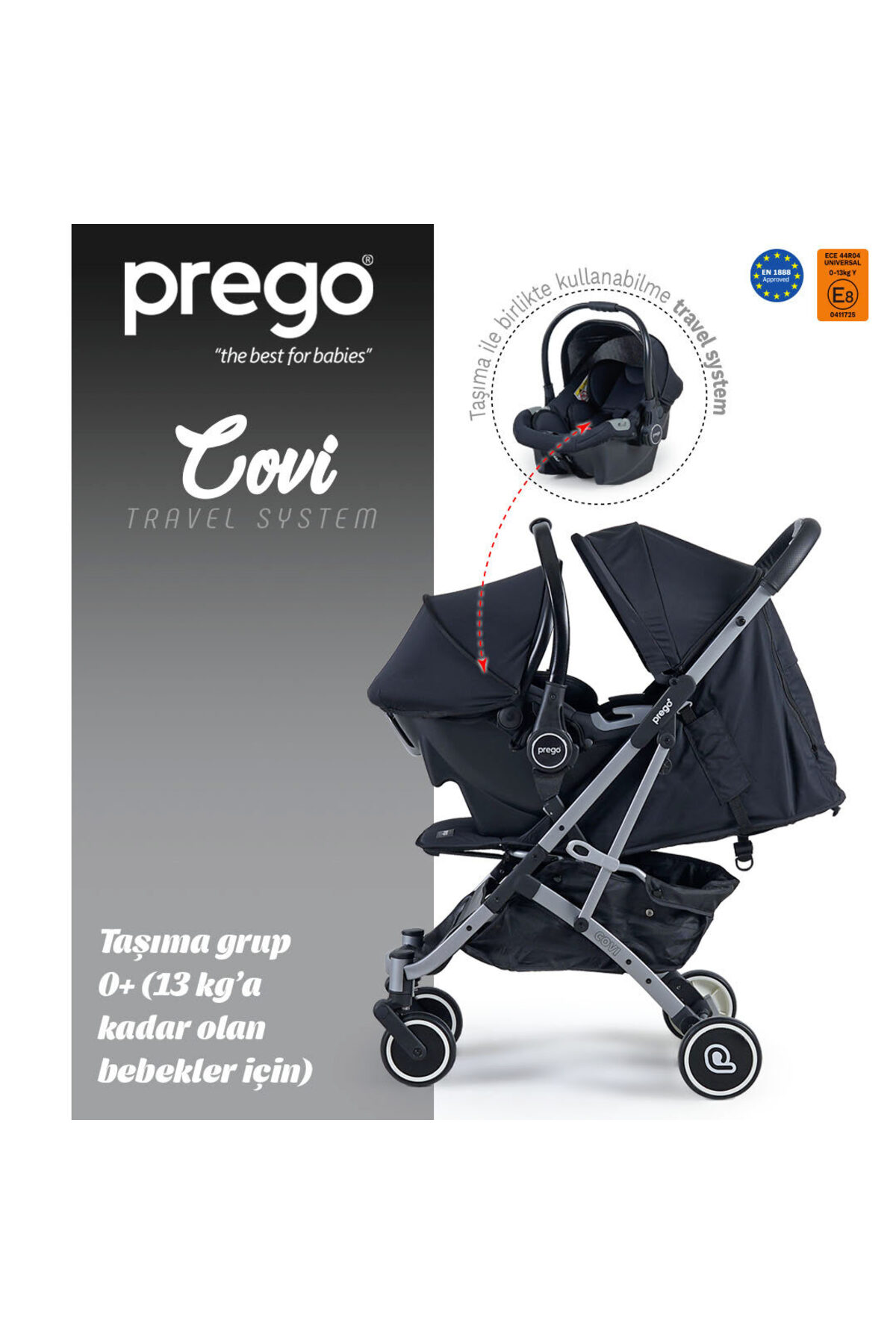 Prego Moda bebekler 2024 Covi Kabin Travel Sistem Bebek Arabası fotoğrafı 4 (önizleme)