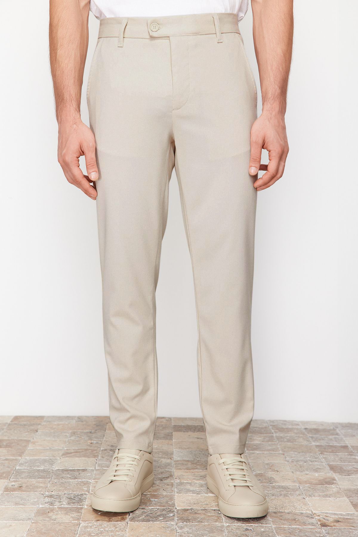 Trendyol Collection-Штани-чинос Tas Slim Fit італійського крою TMNAW23PL00034 з тканини чинос TMNAW23PL00034 2