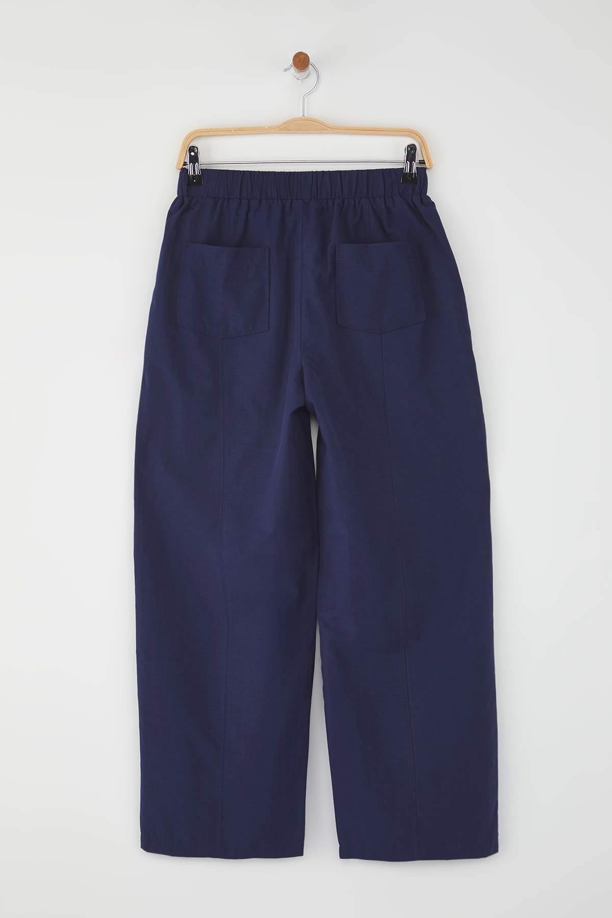 Trendyolmilla  Lacivert Mat Dokulu Beli Lastikli Pantolon TWOSS25PL00120 - Görsel 8