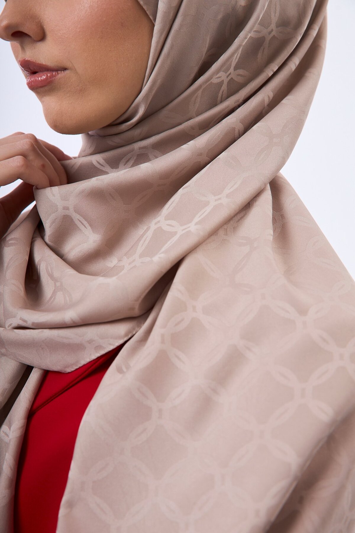 MİRSOY SCARF Lina Desen Kaymaz jakarlı Şal görsel 4