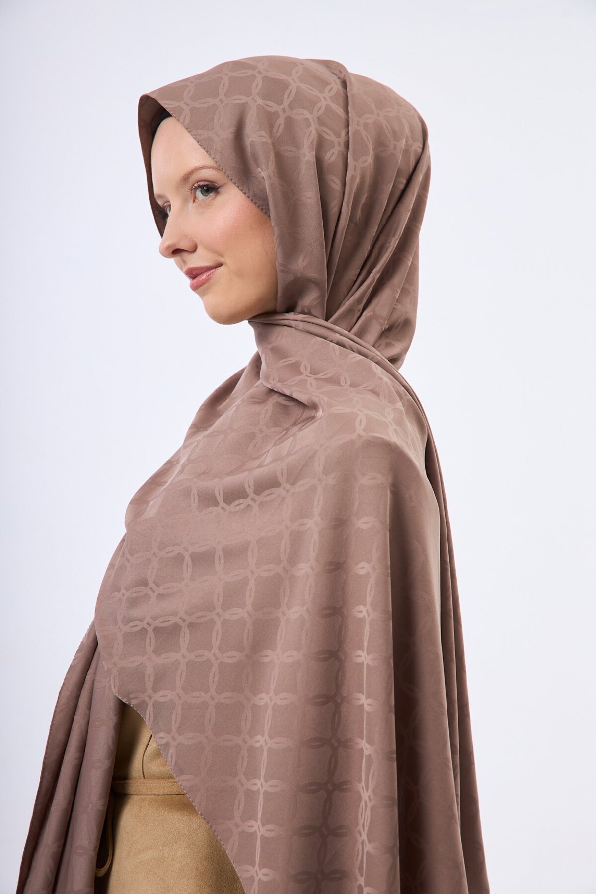 MİRSOY SCARF Lina Desen Kaymaz jakarlı Şal görsel 4