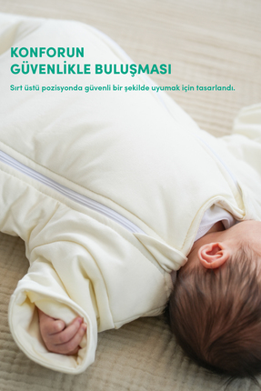 Minuche %100 Pamuk Bebek Uyku Tulumu - Elyaf Dolgulu ve Kolay Alt Değiştirme ...