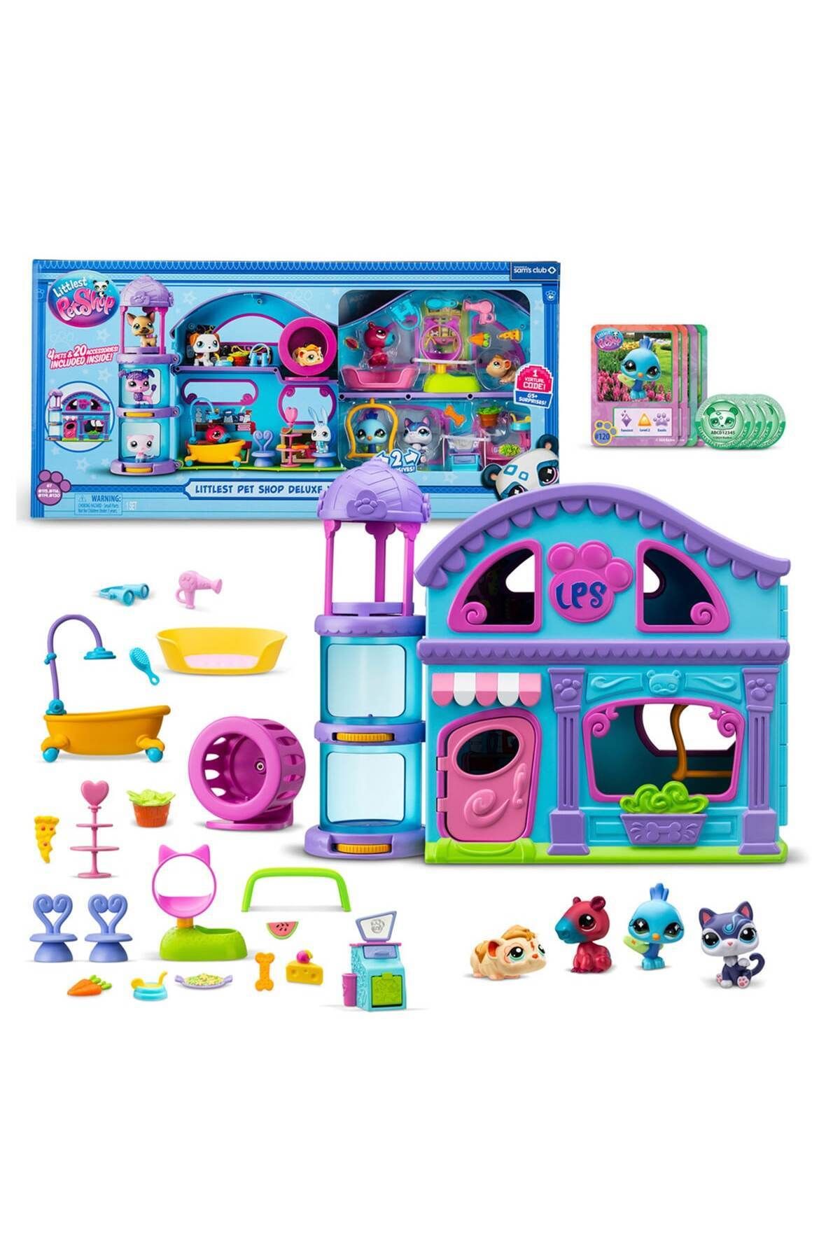 Littlest Pet Shop LPS Minişler Littlest Pet Shop Deluxe Miniş Evi Oyun Seti - 4 Figürlü ve 20 Aksesuarlı