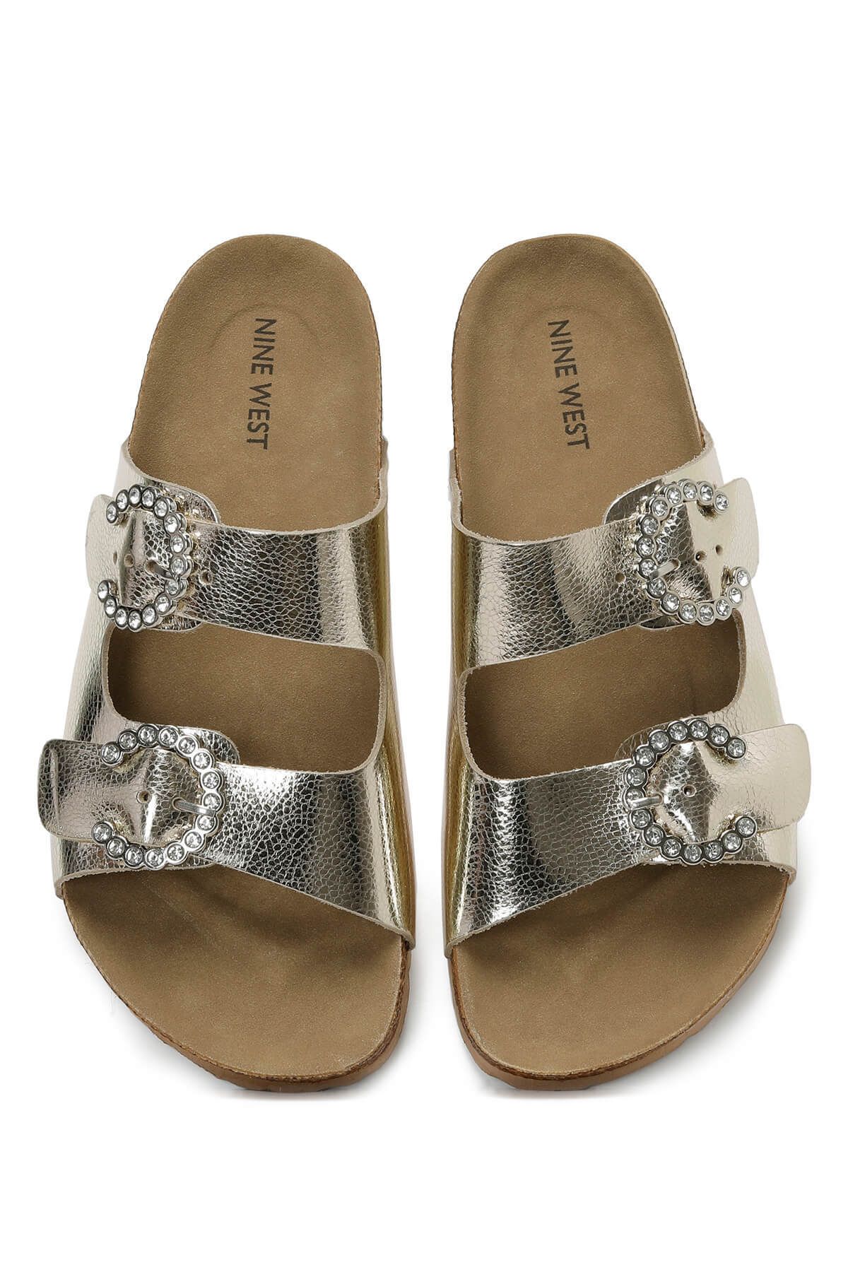 دمپایی طلایی زنانه طلای Leroy 3FX Nine West