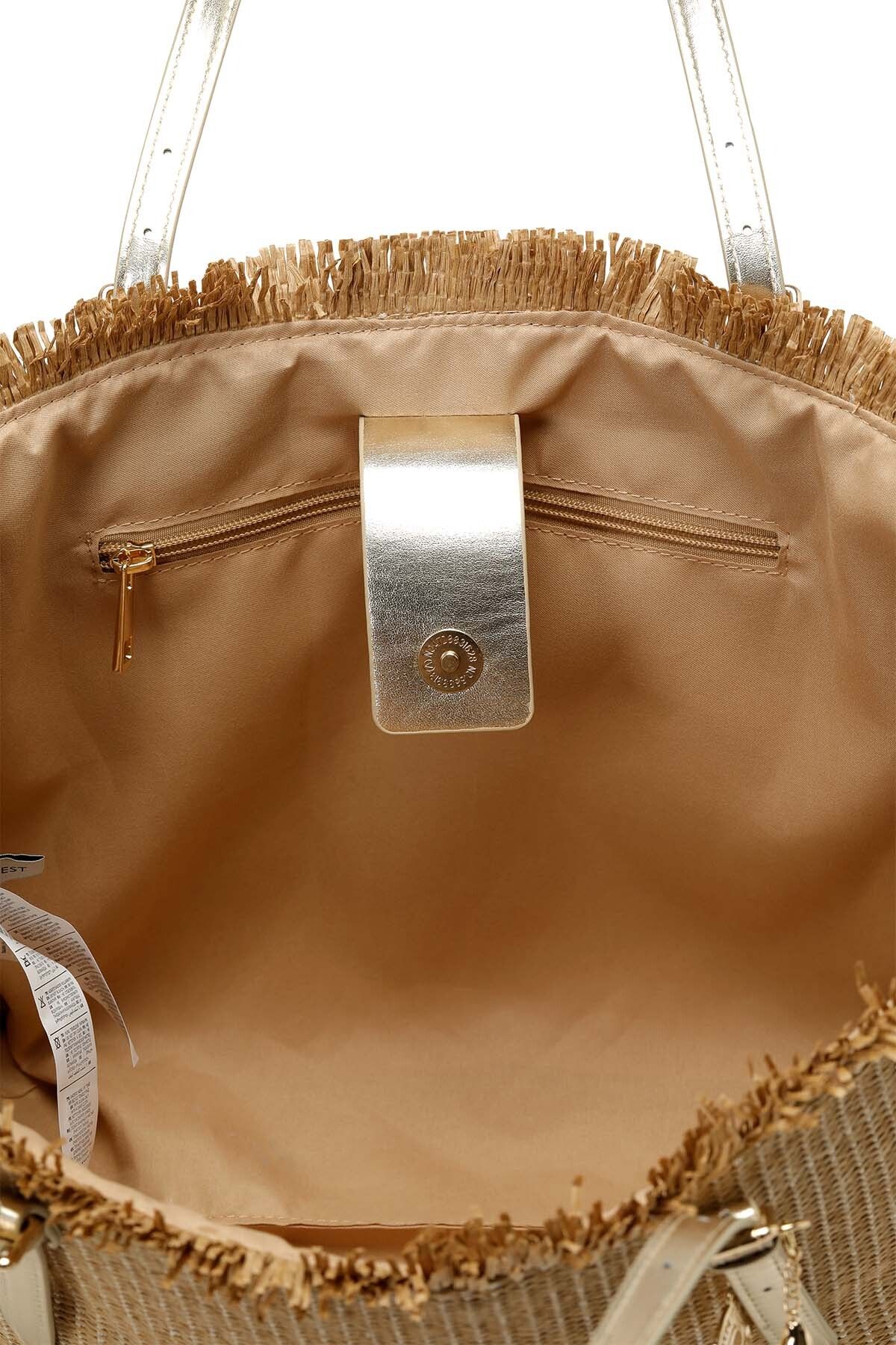 کیف ساحلی زنانه SUNNEBAGY2 5FX کیسه ساحل طبیعی Nine West