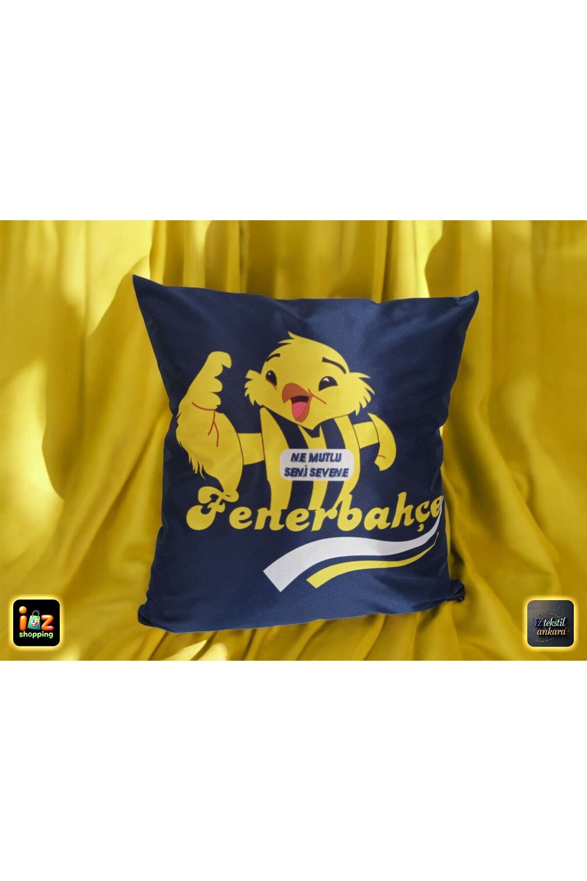 İZ WORTH WEARİNG FENERBAHÇE YAZILI RAŞEL KUMAŞ DİJİTAL BASKI 40X40cm.1 adet fiyatıdır.(ARKA VE ÖN AYNI BASKIDIR.)
