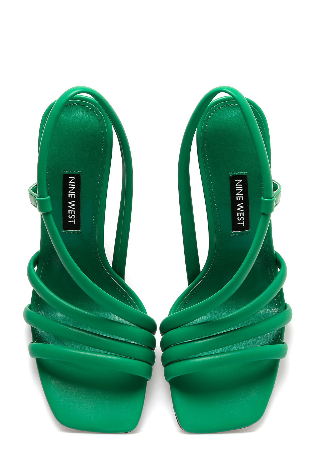 Nine West-MARCI 4FX Grüne Damen-Sandalen mit Absatz 4