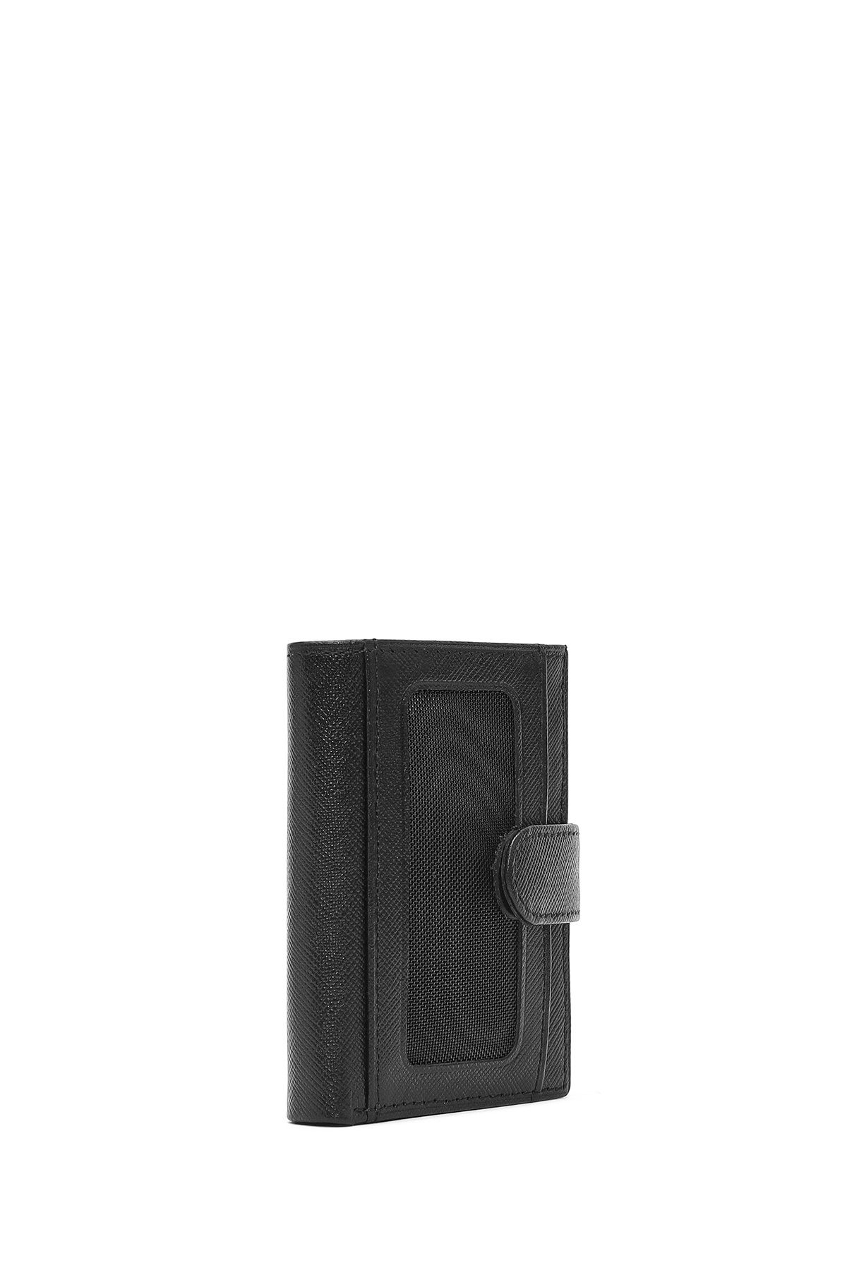 Derimod-Black Leather Men's Card Holder - 000a2d3094cv 4