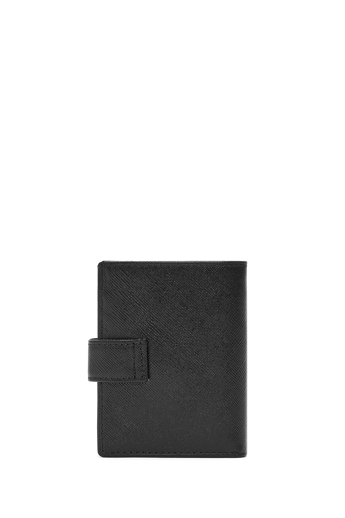 Derimod-Black Leather Men's Card Holder - 000a2d3094cv 3