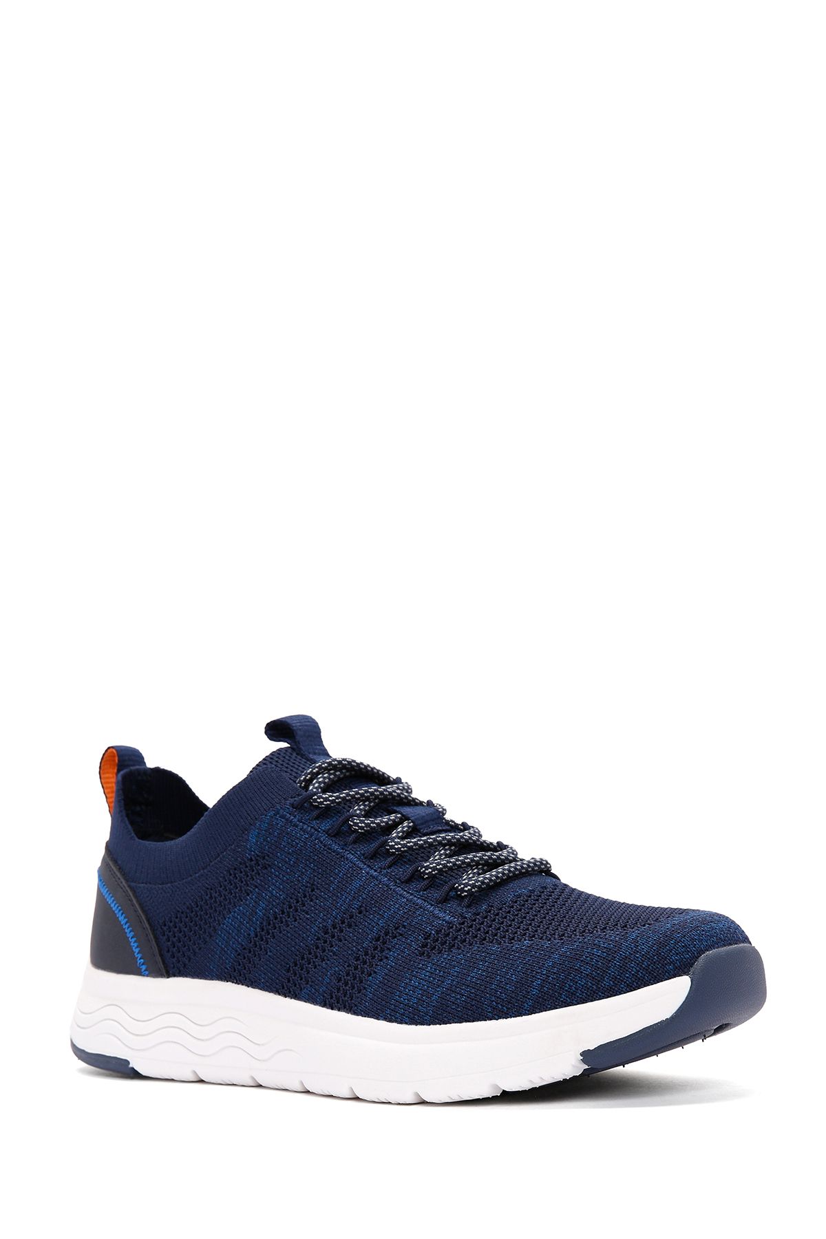 Zero Erkek Lacivert Bağcıklı Kalın Tabanlı Kumaş Sneaker 24sfd69546f - 6