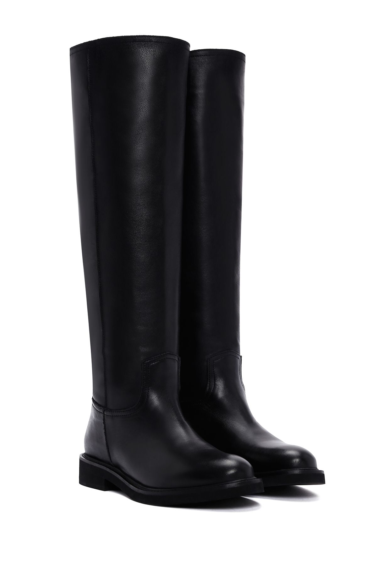 Derimod-Women's Black Leather Casual Leather Boots 24Wfd 550618 5