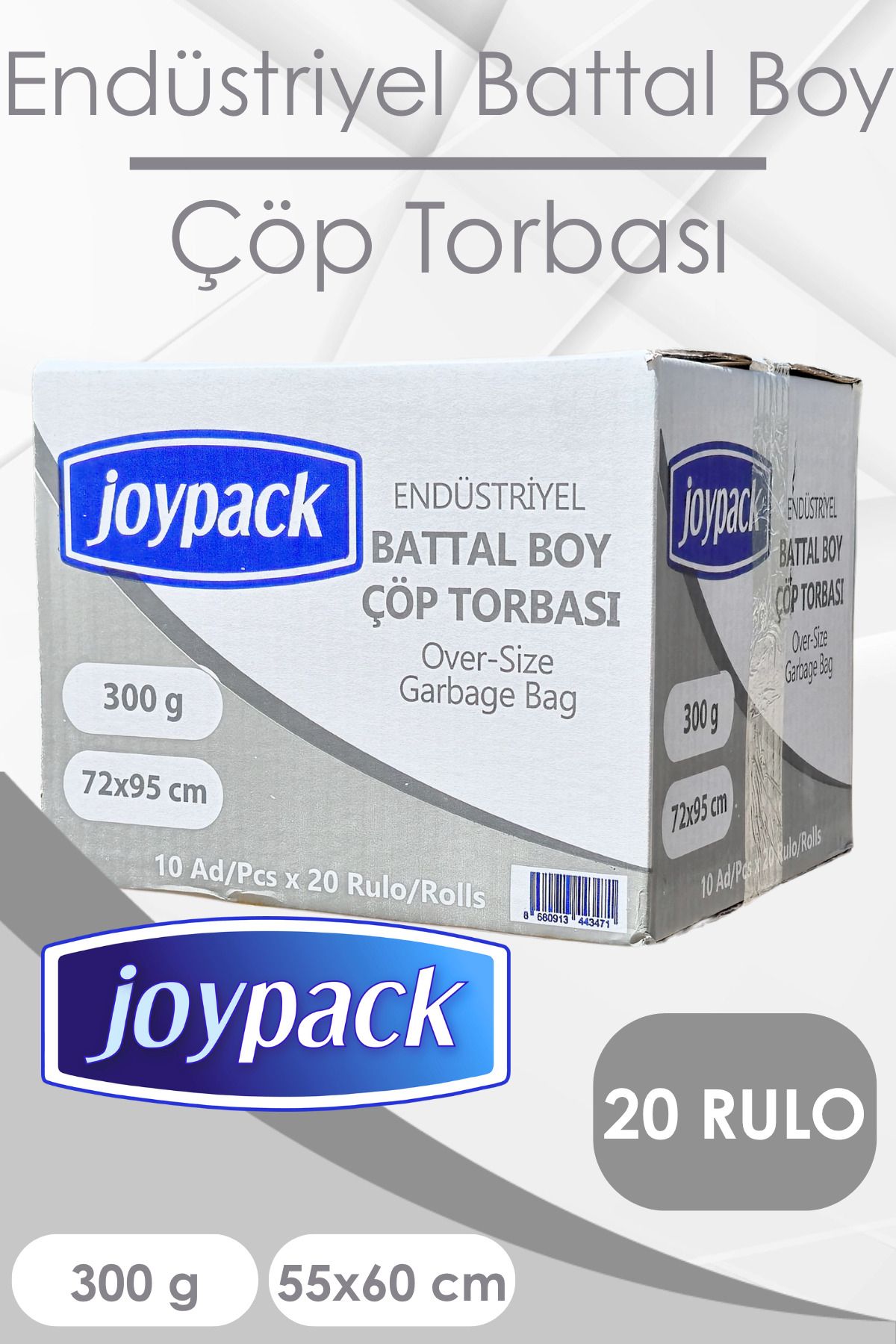 Joypack Endüstriyel Battal Çöp Torbası 10'lu - 300gr 72x95 cm 70 Lt