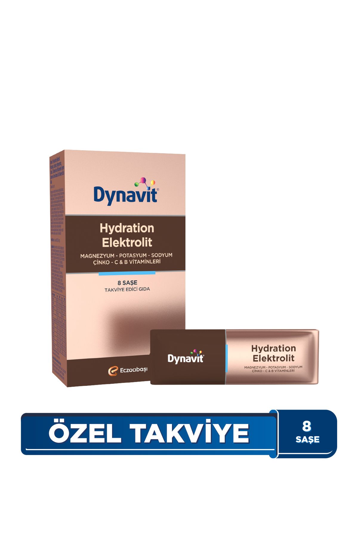 Dynavit Hydration Elektrolit 8 Saşe - Hidrasyon,Magnezyum,Potasyum,Sodyum,Çinko,C&B Vitaminleri