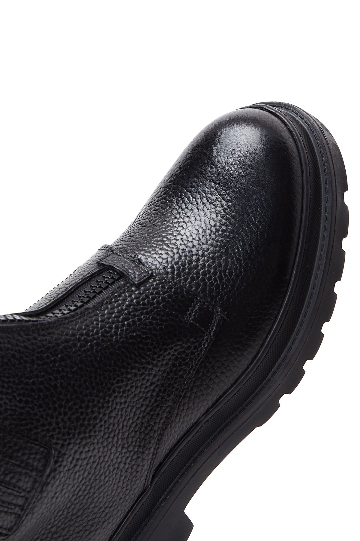 Derimod-Black Leather Zippered Men's Casual Boots - 24WFD6305FT 7