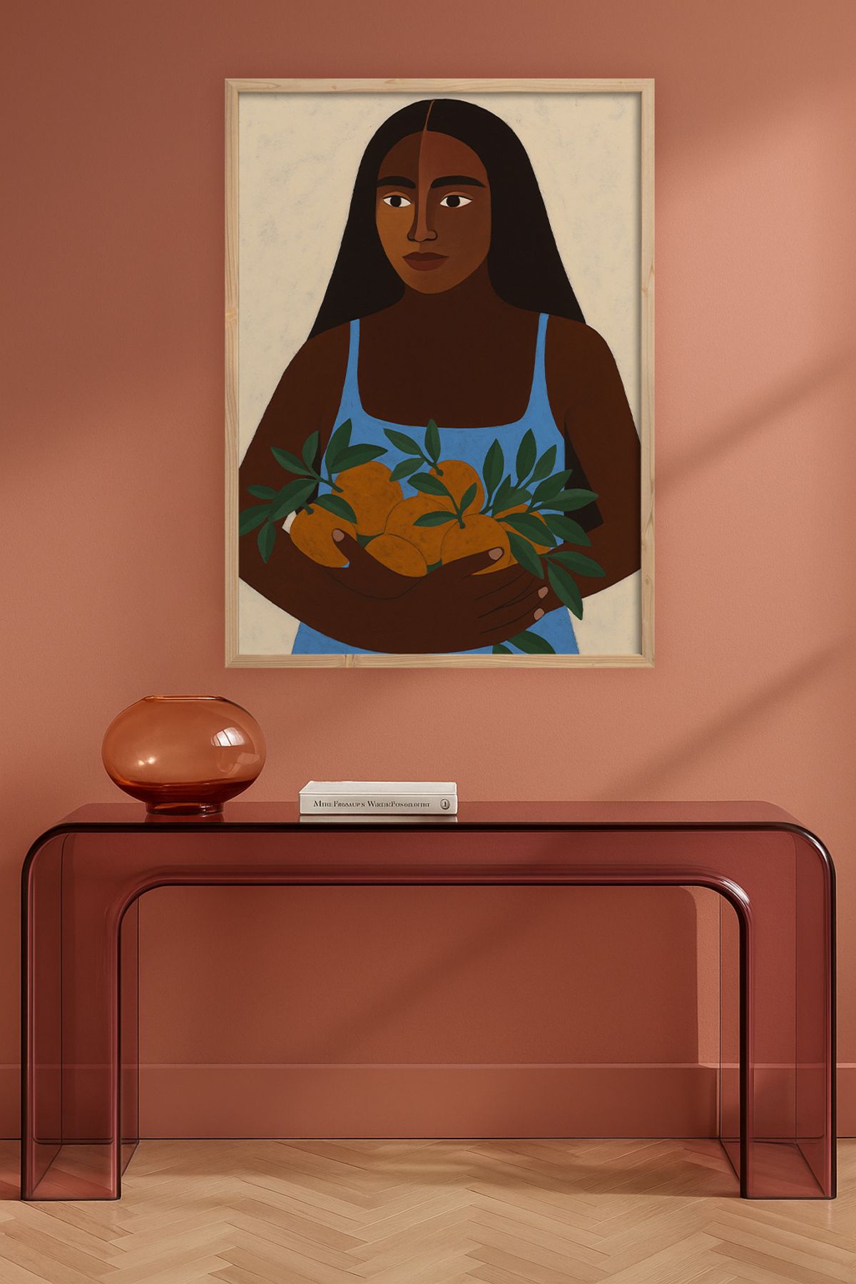 HOMEPACK Tekli Ahşap Çerçeveli Tablo Tek Parça Poster Tablo TK/KARINA07