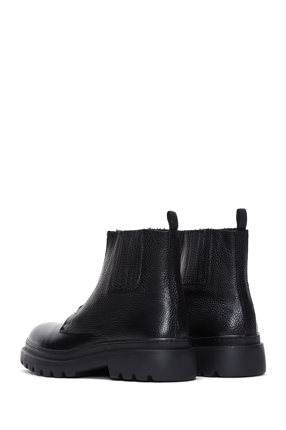 Derimod-Black Leather Zippered Men's Casual Boots - 24WFD6305FT 6