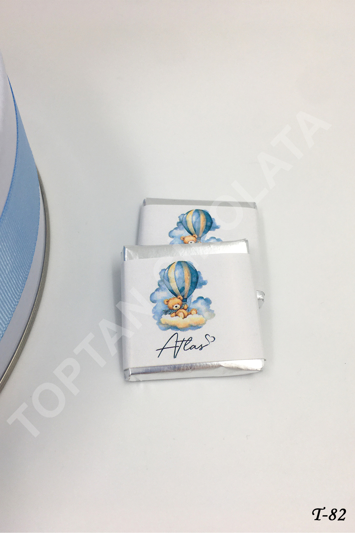 KAKAO AĞACI 100 Adet Balonlu Ayıcık Erkek Bebek Çikolatası fotoğrafı 3 (önizleme)