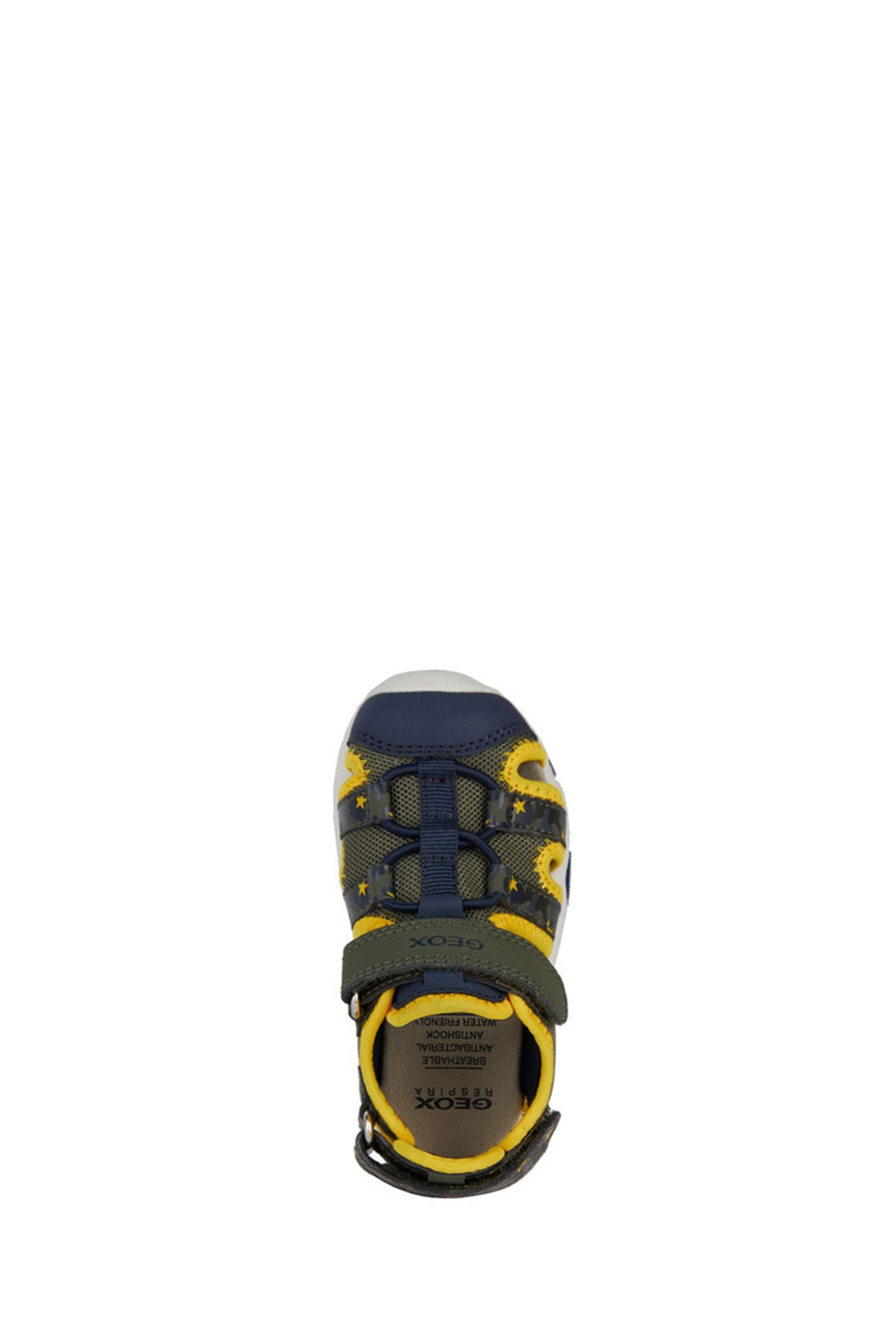 Geox-Chlapeček zelené kožené sandály Multy Strap B450Fb014Cec0629 5