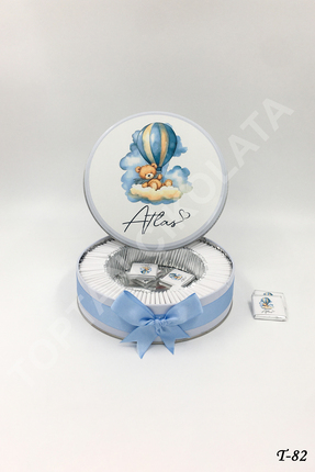 KAKAO AĞACI 100 Adet Balonlu Ayıcık Erkek Bebek Çikolatası