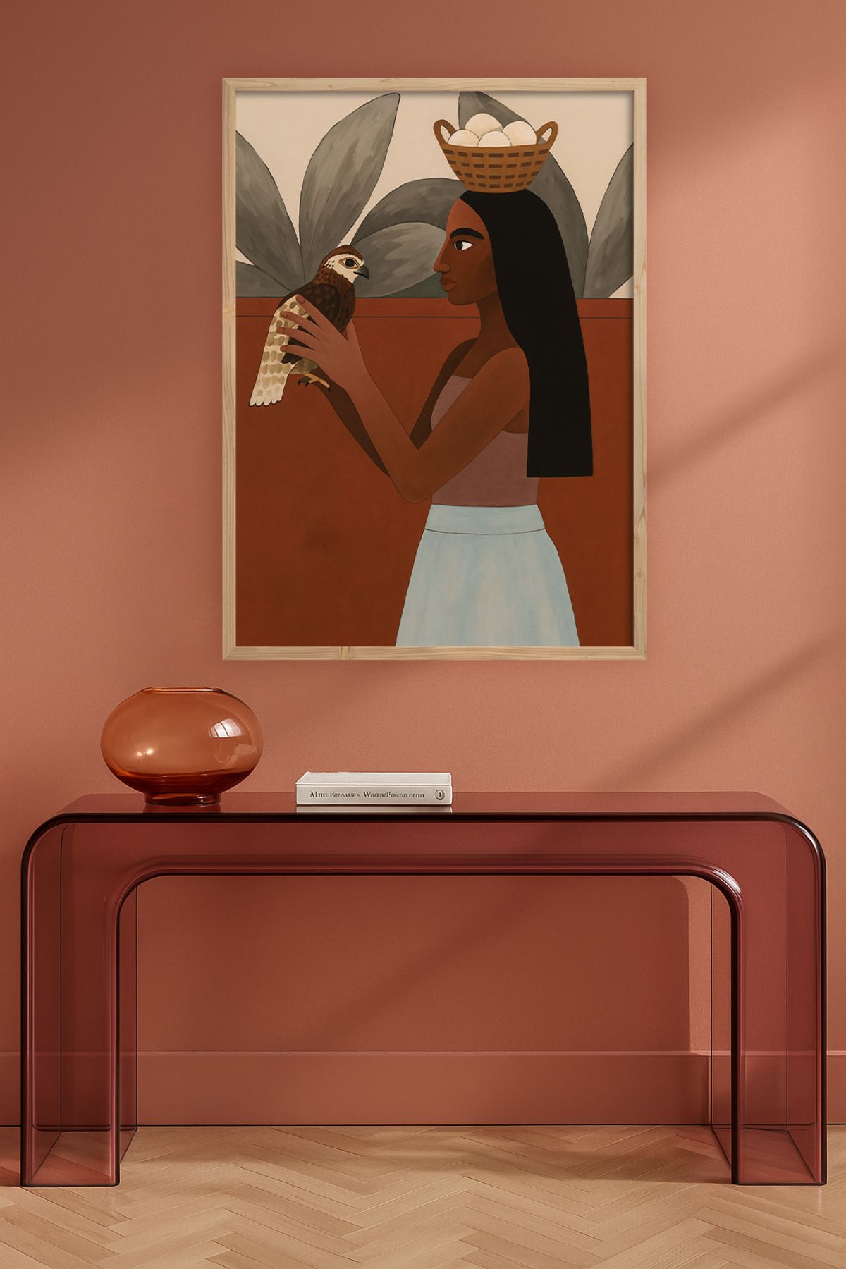 HOMEPACK Tekli Ahşap Çerçeveli Tablo Tek Parça Poster Tablo TK/KARINA03