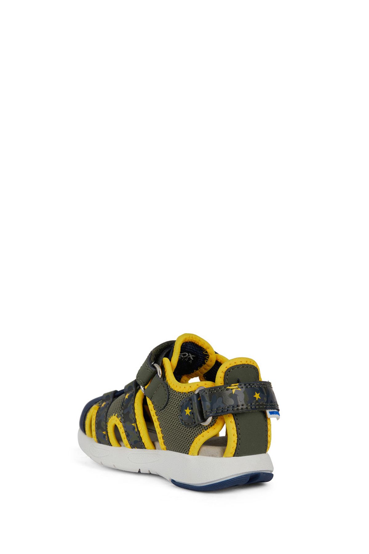 Geox-Chlapeček zelené kožené sandály Multy Strap B450Fb014Cec0629 3