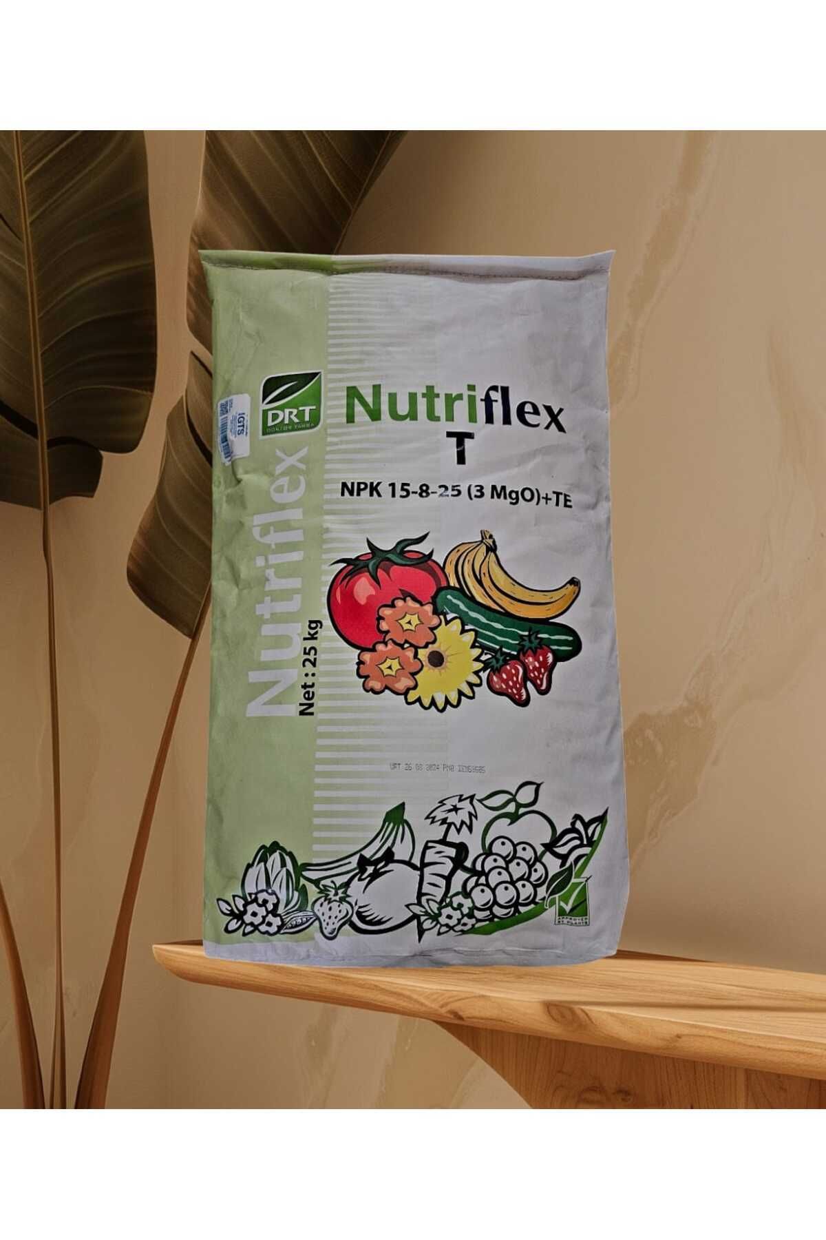 nutriflex Damlama Gübresi Nutriflex T 15. 8. 25 + 3 Mgo+Te NPK, Magnezyum ve Micro Elementli Özel Gübre 25 Kg