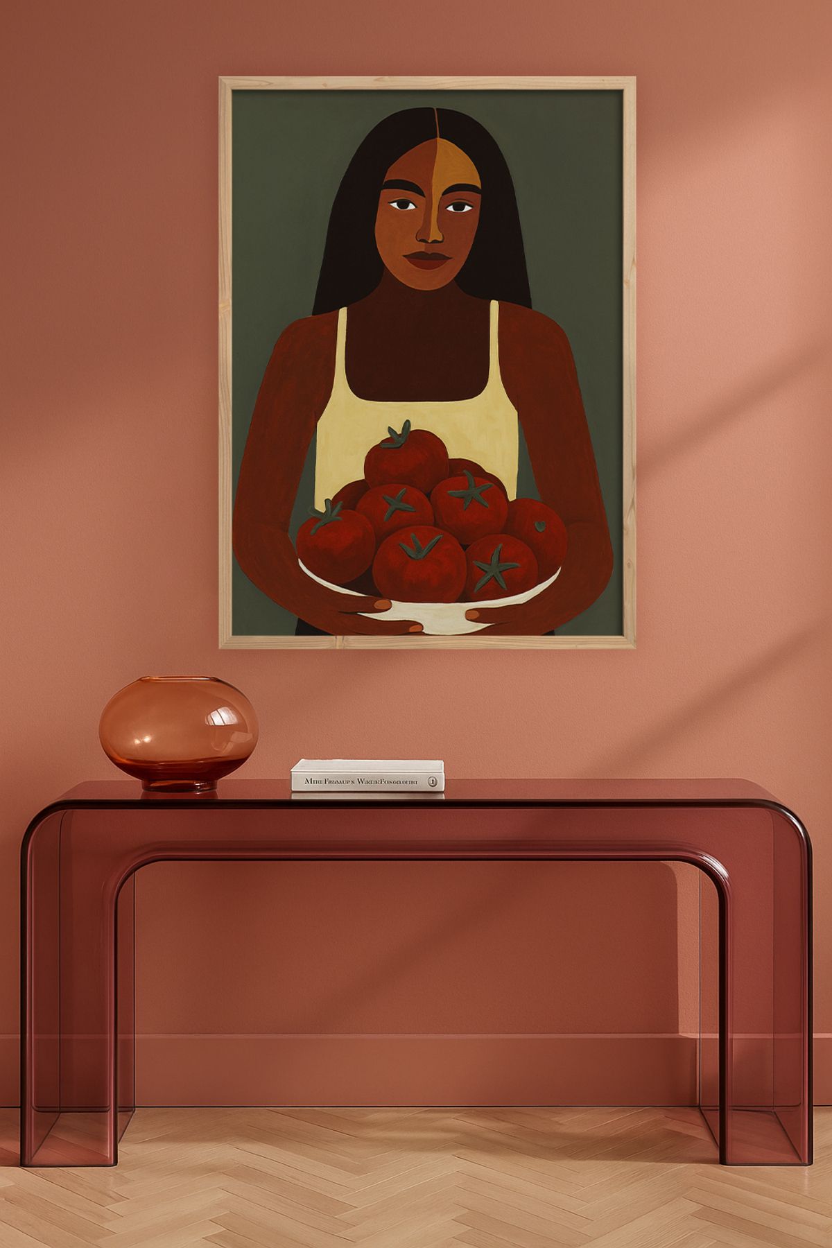 HOMEPACK Tekli Ahşap Çerçeveli Tablo Tek Parça Poster Tablo TK/KARINA06