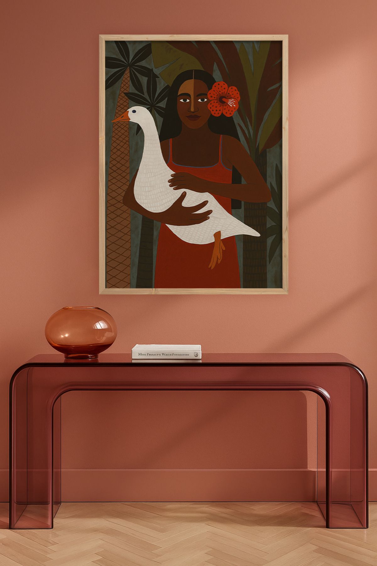 HOMEPACK Tekli Ahşap Çerçeveli Tablo Tek Parça Poster Tablo TK/KARINA04