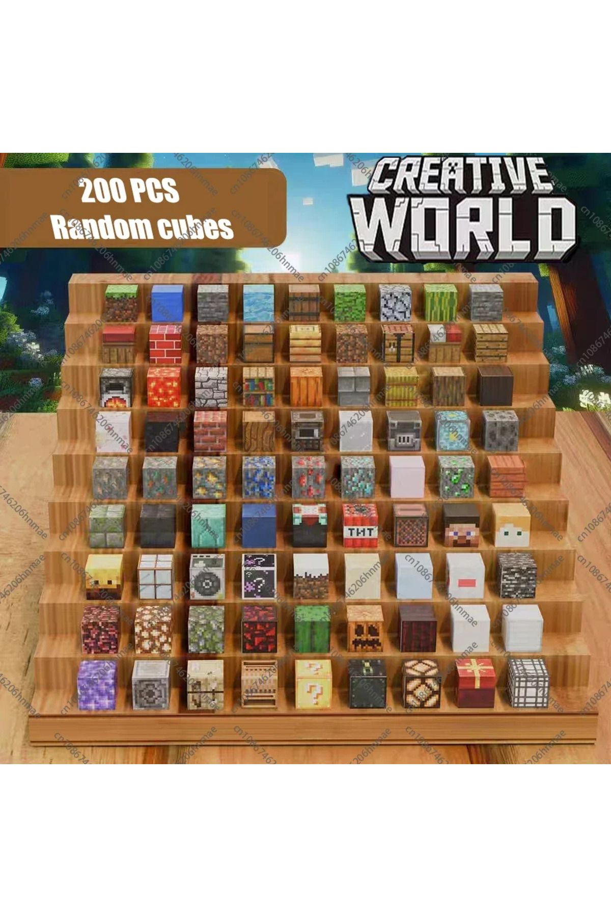 JIMITU-Random 200 Cubes Magnetic Building Blocks Mine World Magnet Cube For Stacking Construction Set Educa 1