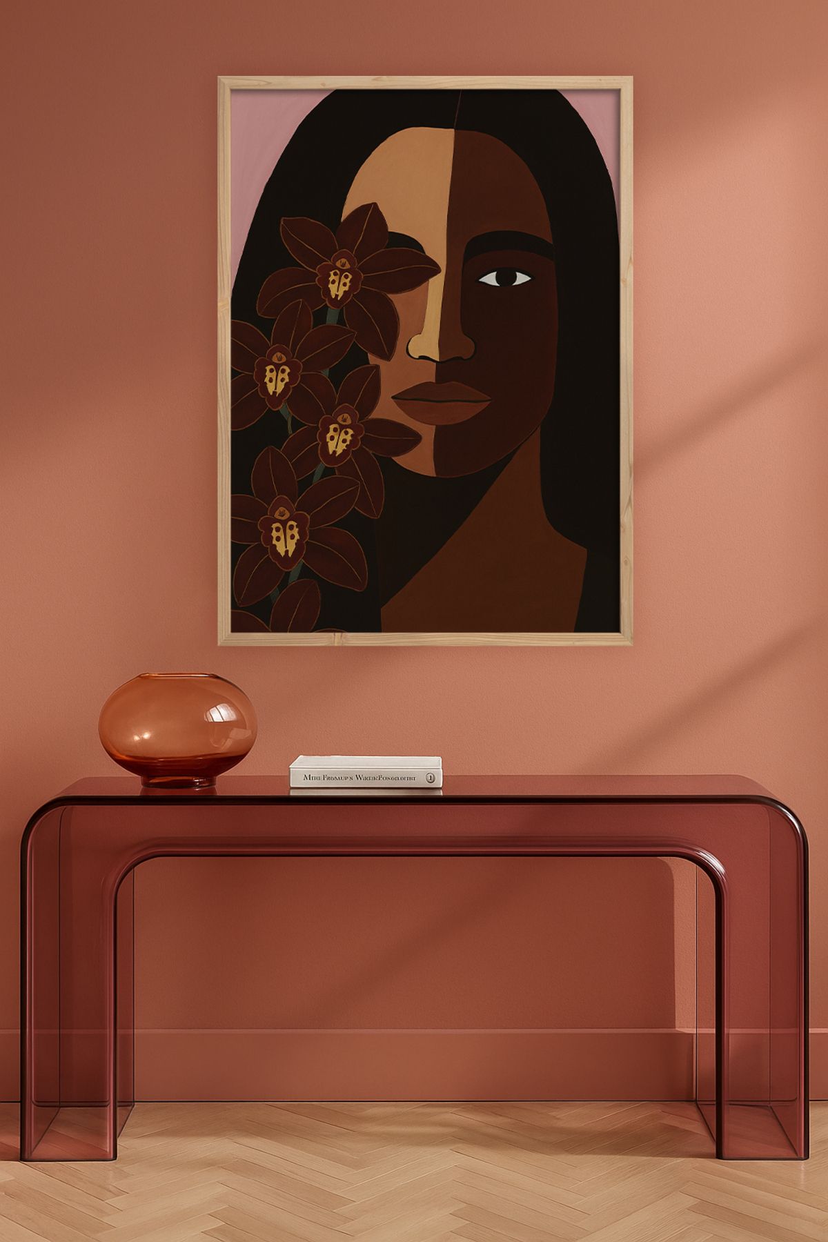 HOMEPACK Tekli Ahşap Çerçeveli Tablo Tek Parça Poster Tablo TK/KARINA10
