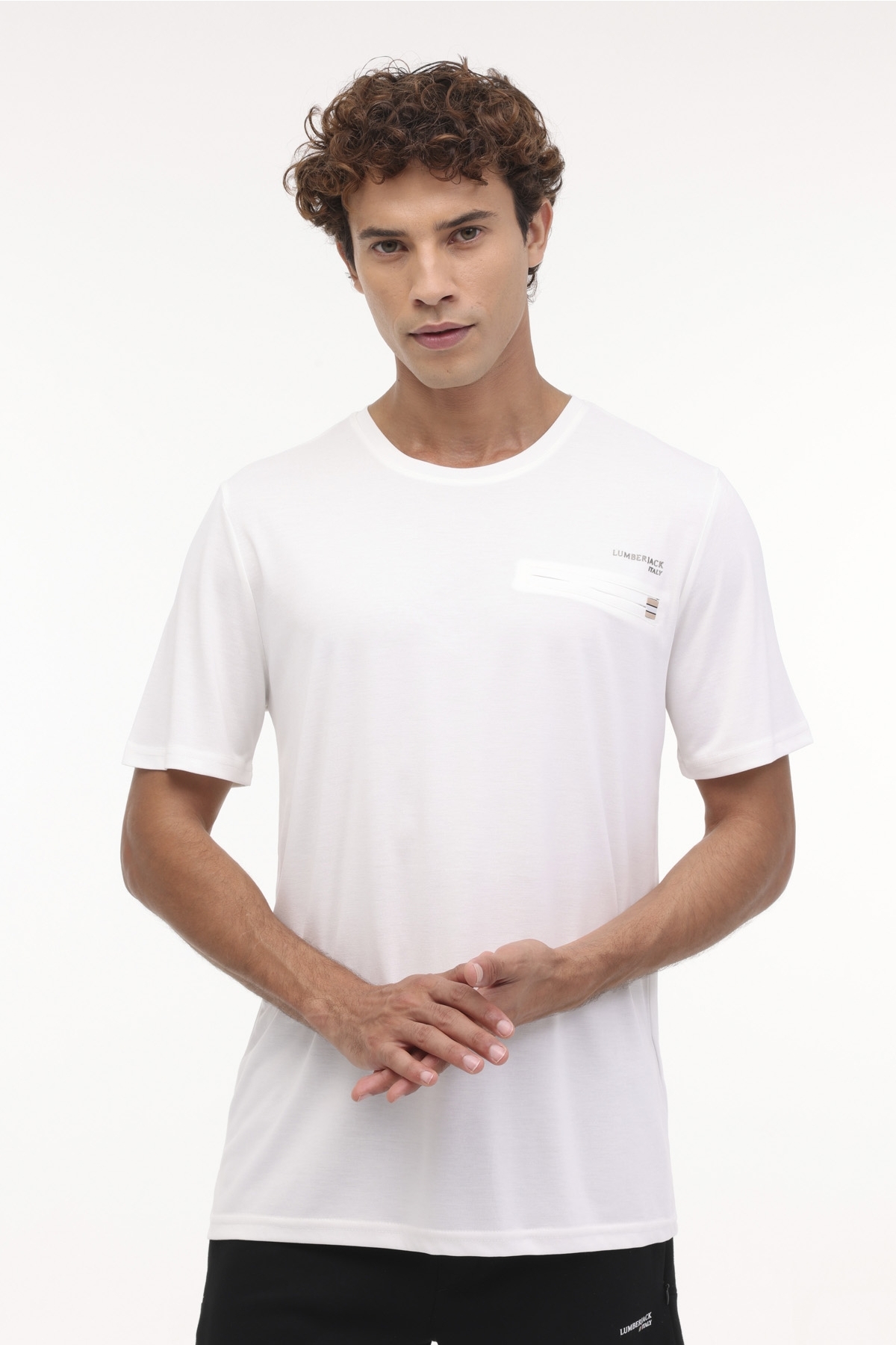 لامبرجک تی‌شرت آستین کوتاه مردانه ML LUKE 11ITL1060 4FX OFF-WHITE
