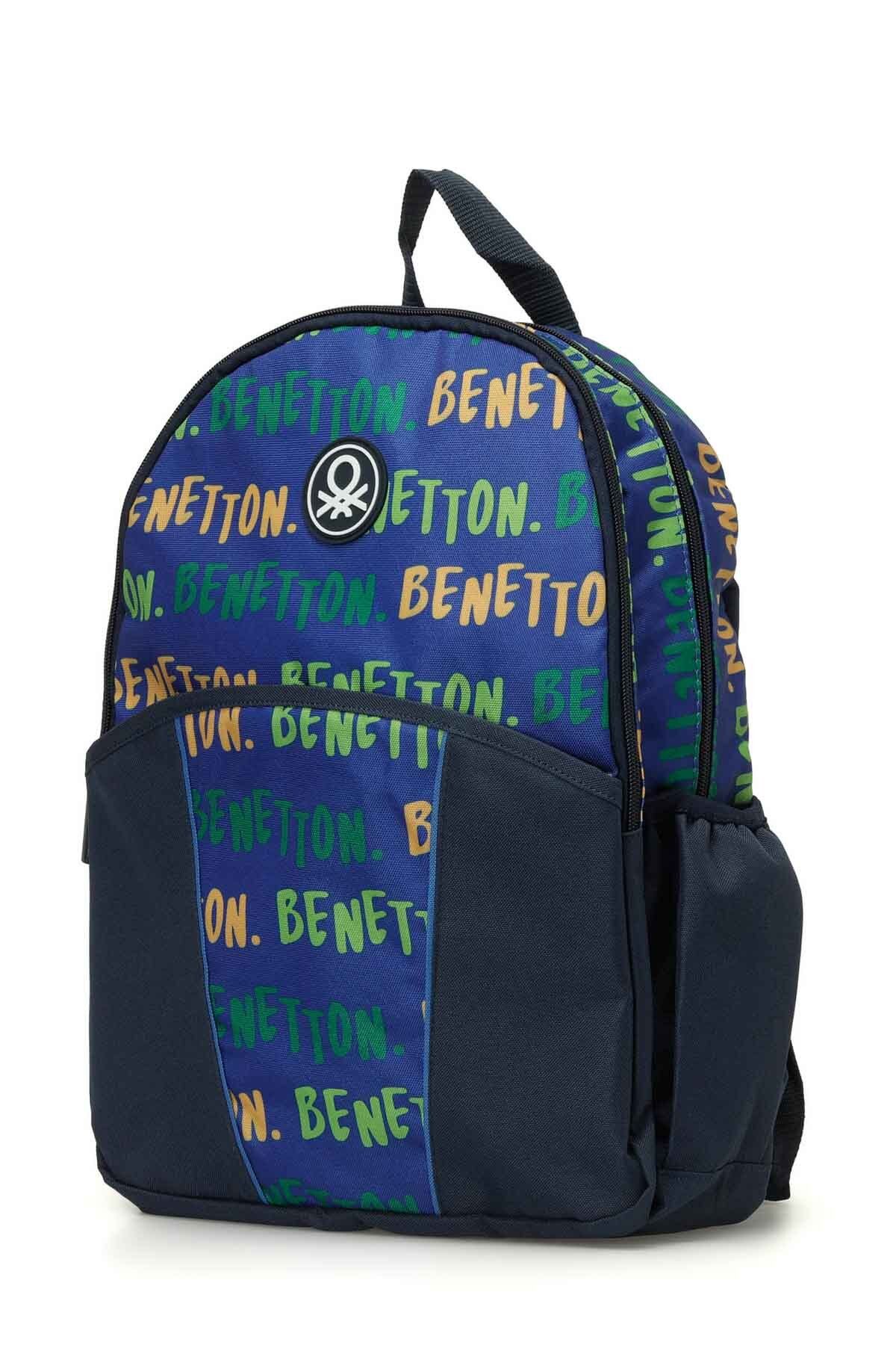 کوله پشتی آبی مردانه و زنانه 4PR NAVY united colour of benetton