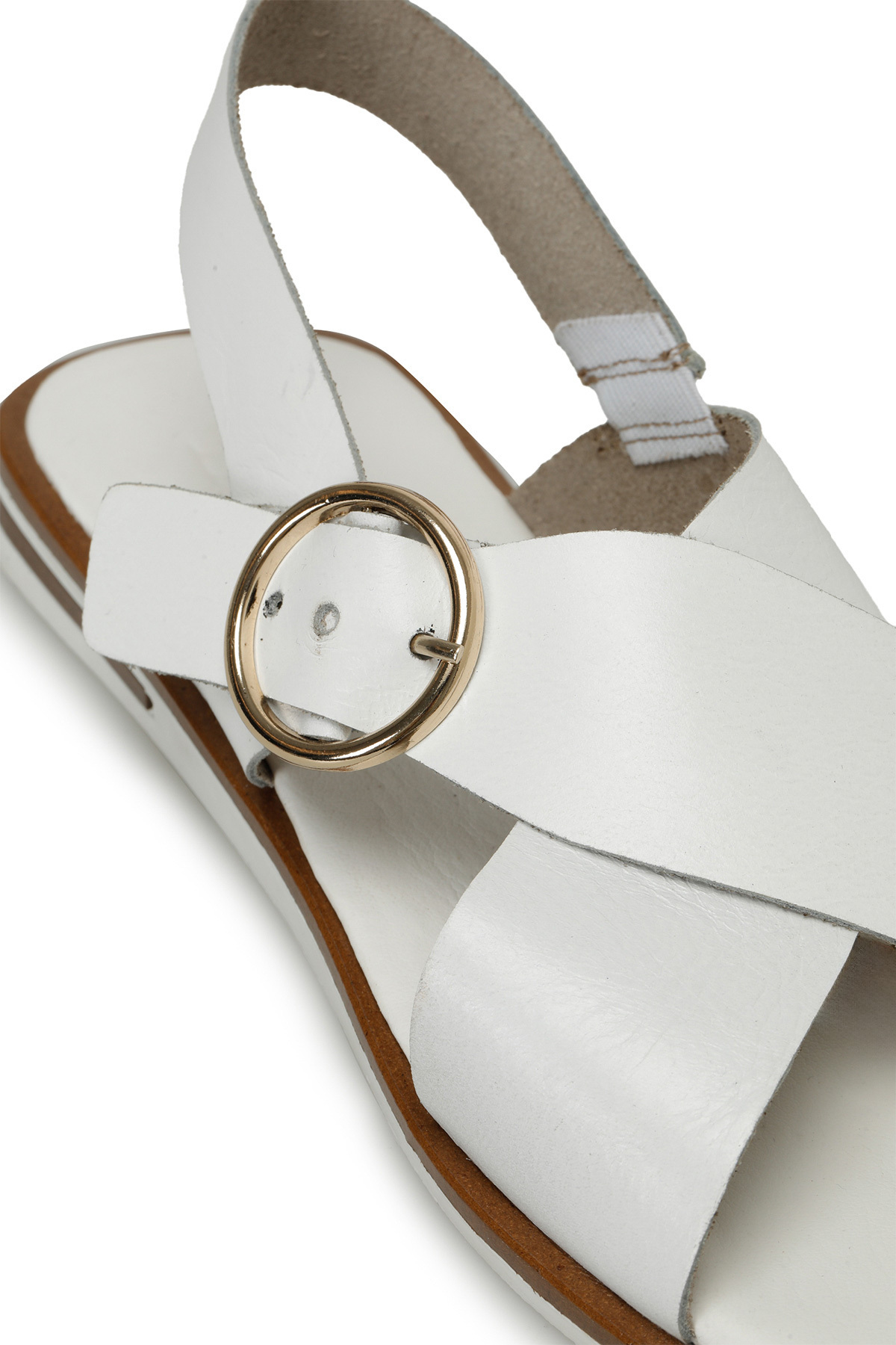 İnci-INCI LOUBI 4FX Weiße flache Damensandalen 7
