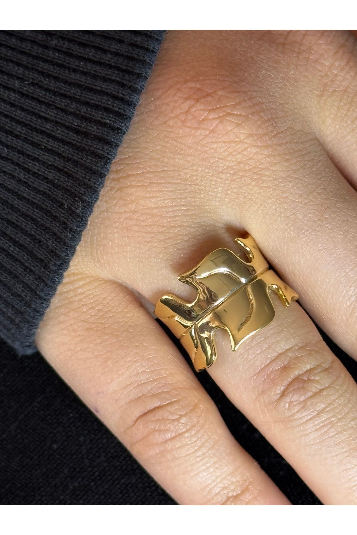XUPING JEWELRY 18K ayarlanabilir gold çelik yüzük paslanmaz kararmaz