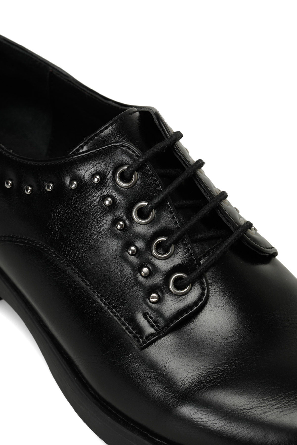 Polaris-324037 .Z 4PR Schwarze Oxford-Schuhe für Damen 7